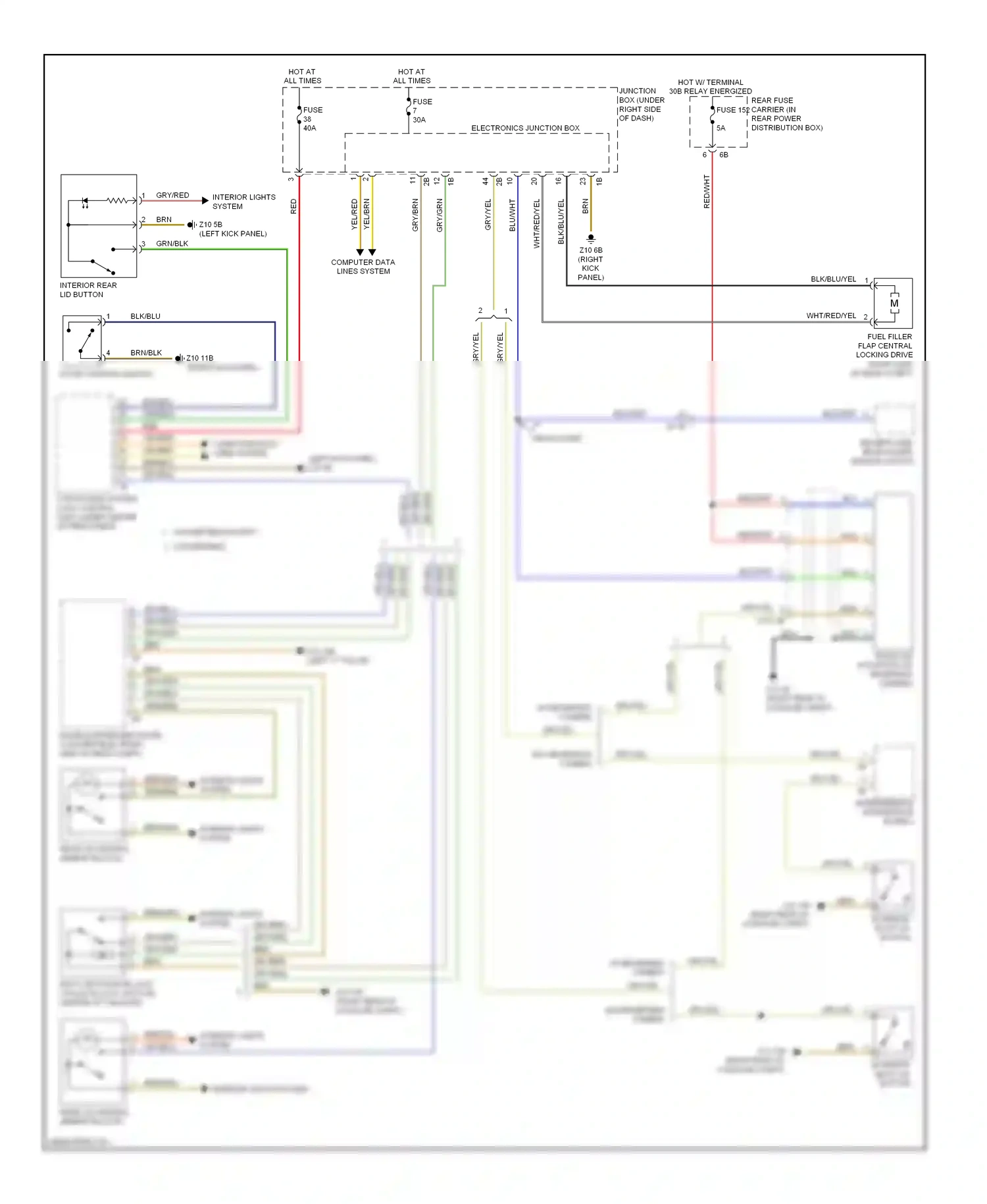 BMW M6 F06/F13/F12 (2012-2015) computer data lines system wiring diagram  (74 of 76)