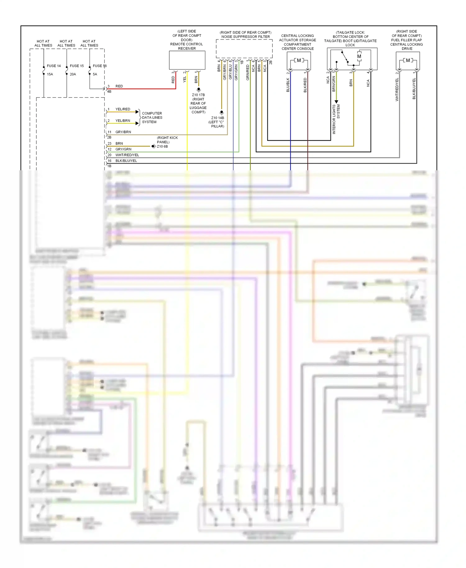 BMW M6 F06/F13/F12 (2012-2015) computer data lines system wiring diagram  (4 of 76)