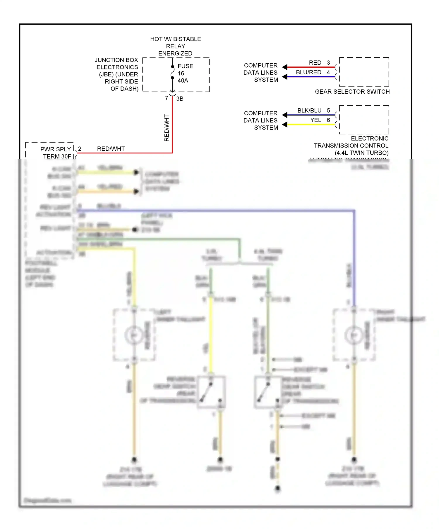 BMW M6 F06/F13/F12 (2012-2015) computer data lines system wiring diagram  (22 of 76)