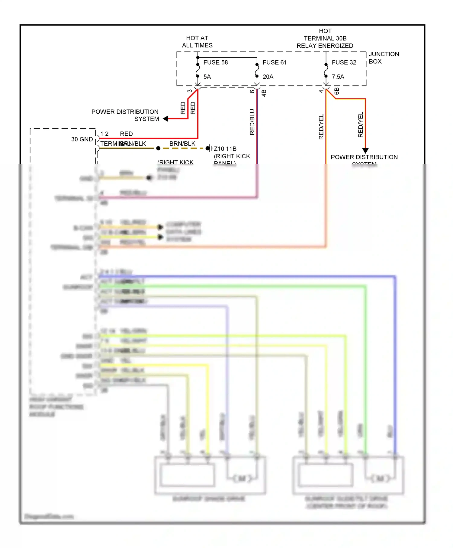 BMW M6 F06/F13/F12 (2012-2015) computer data lines system wiring diagram  (60 of 76)