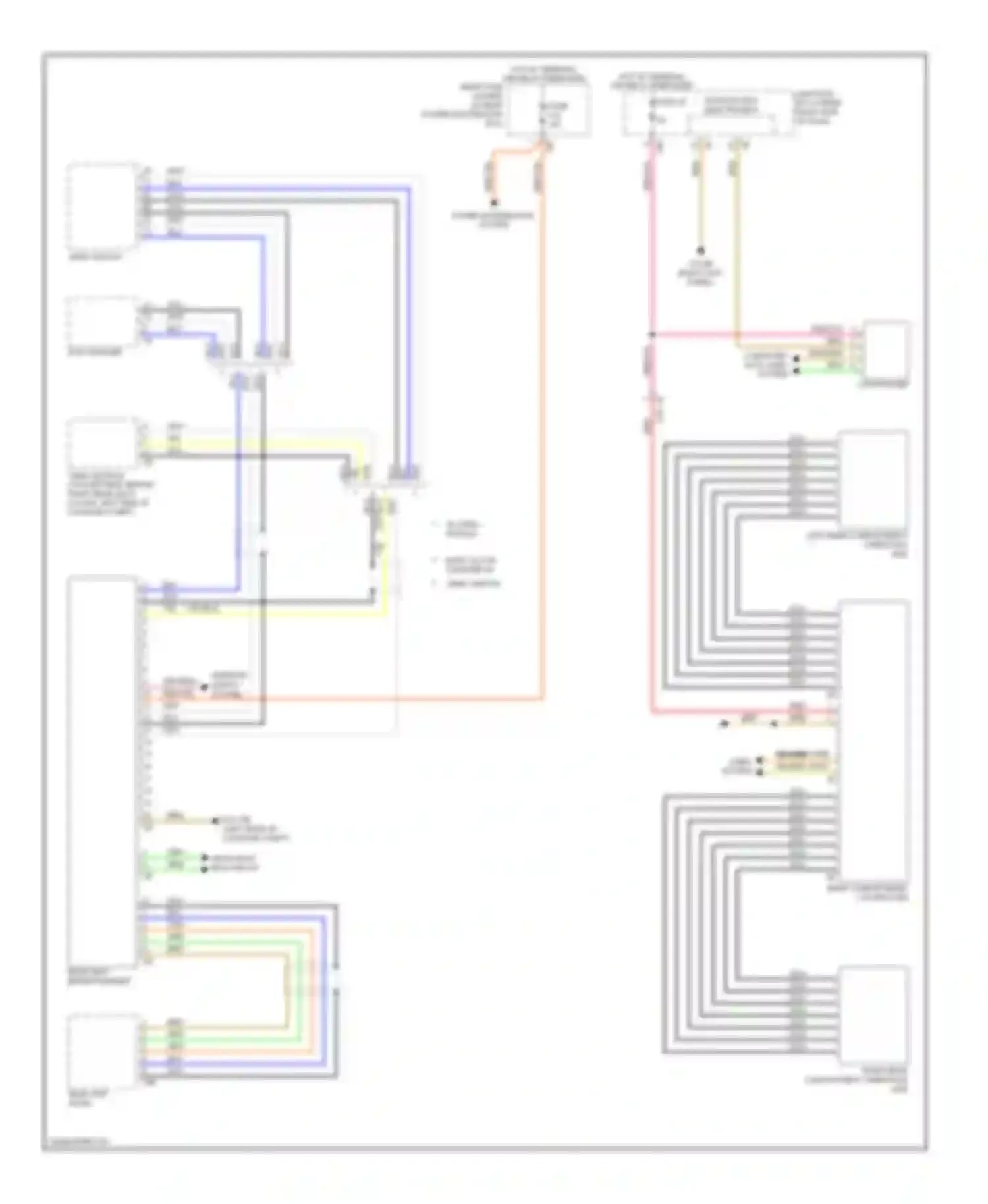 Wiring diagram most data bus circuit for BMW M6 F06/F13/F12 (2012-2015)