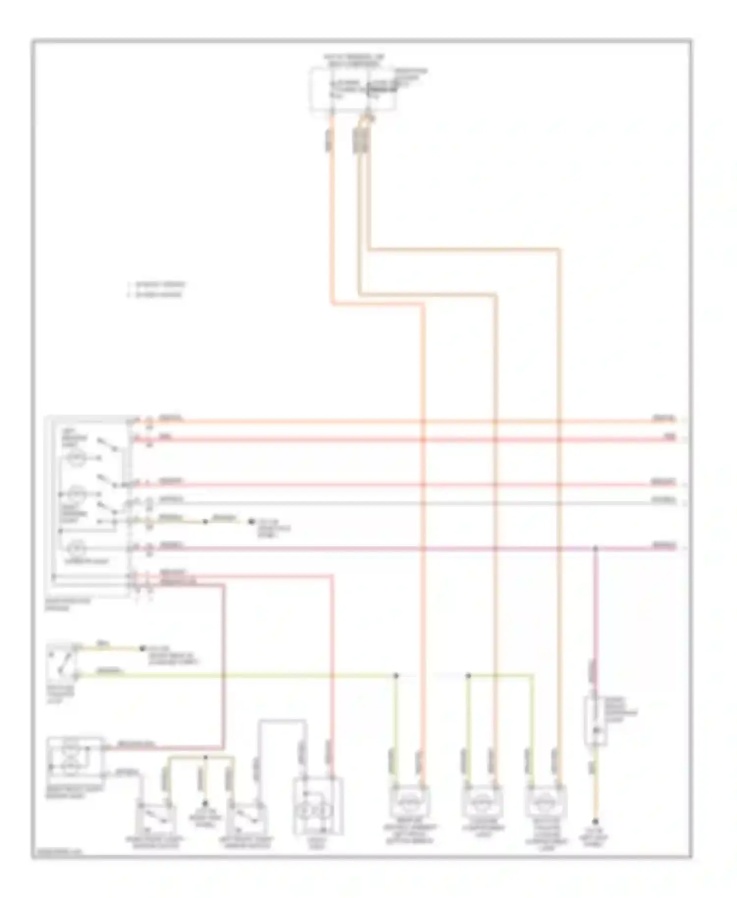 Wiring diagram interior light) for BMW M6 F06/F13/F12 (2012-2015) (2 of 2)