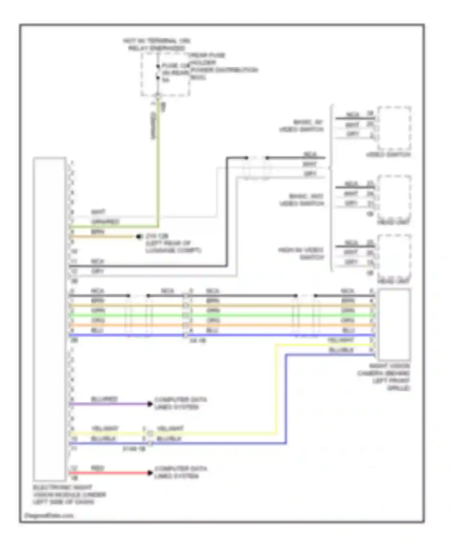 Wiring diagram high w/ video switch for BMW M6 F06/F13/F12 (2012-2015)