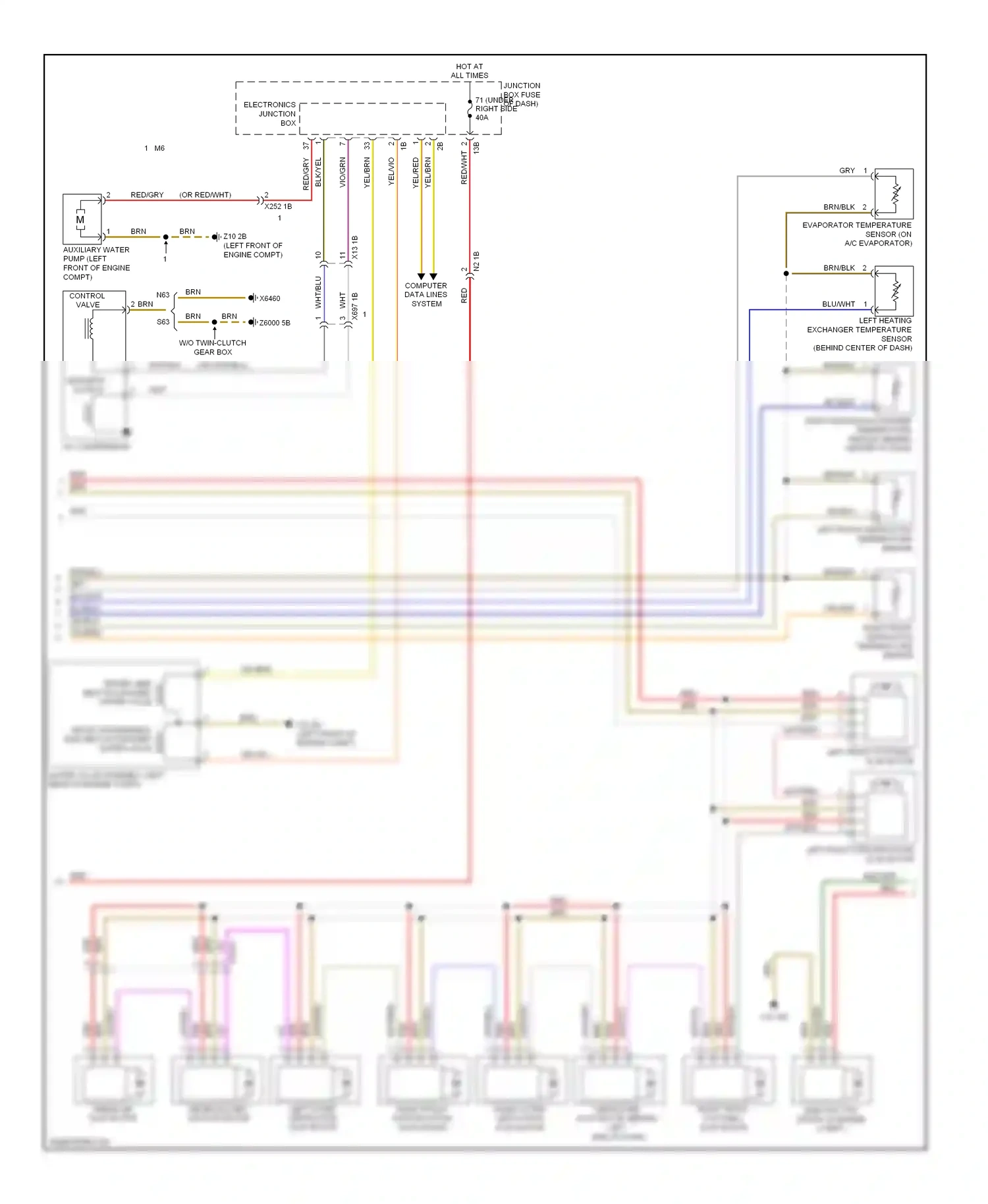 BMW M6 F06/F13/F12 (2012-2015) right front ventilation temperature sensor wiring diagram  (1 of 1)