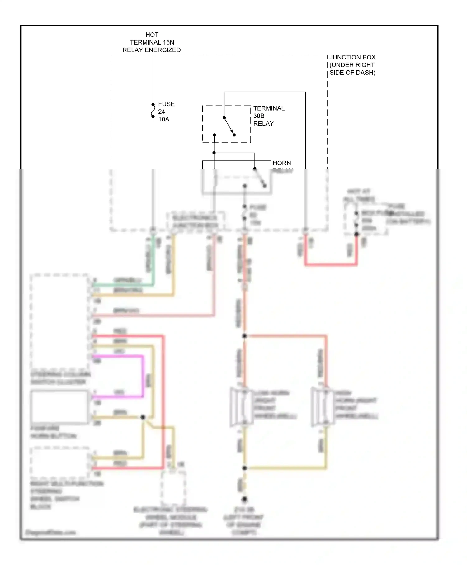 BMW M6 F06/F13/F12 (2012-2015) steering column switch cluster wiring diagram  (7 of 11)