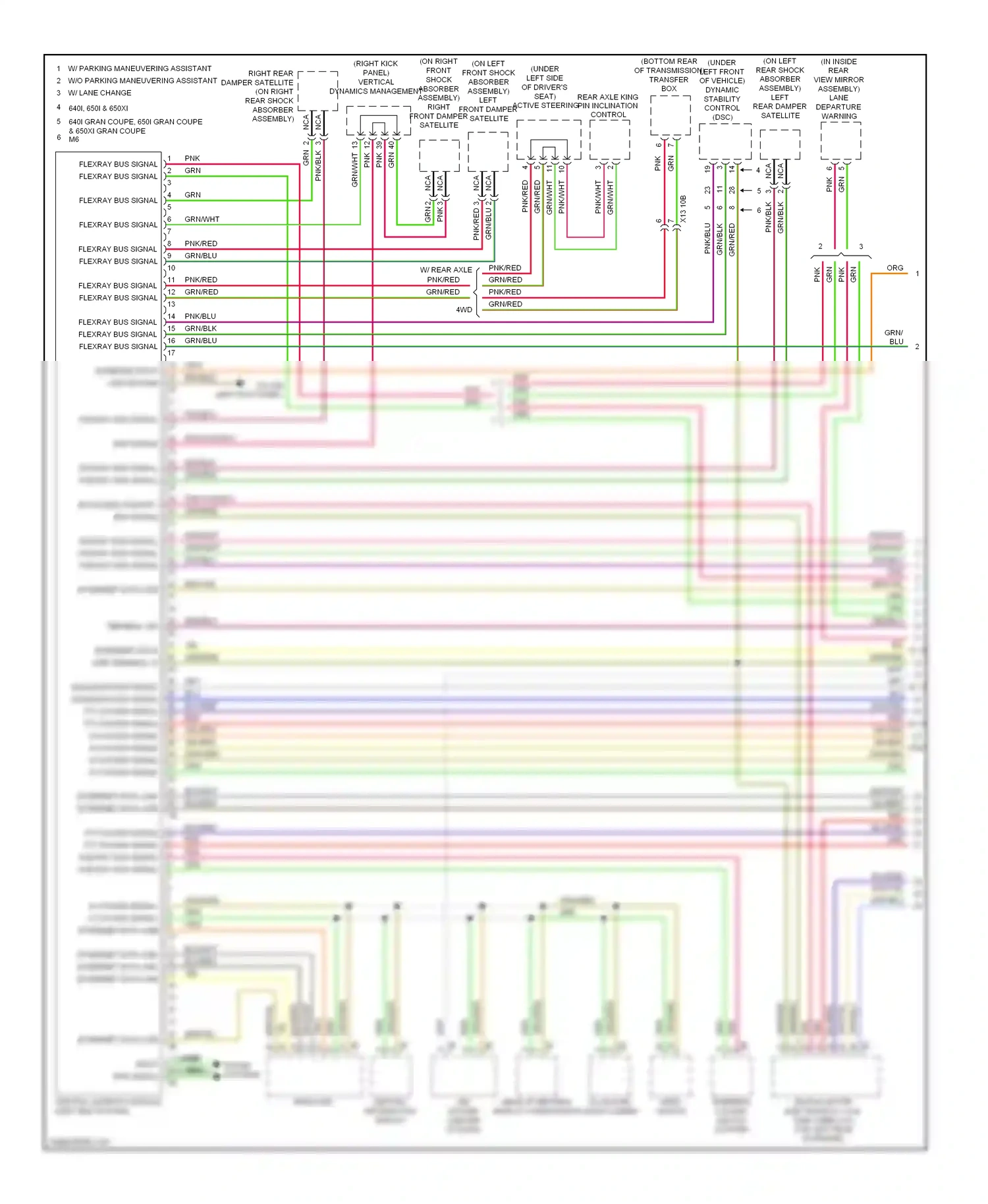 BMW M6 F06/F13/F12 (2012-2015) steering column switch cluster wiring diagram  (2 of 11)
