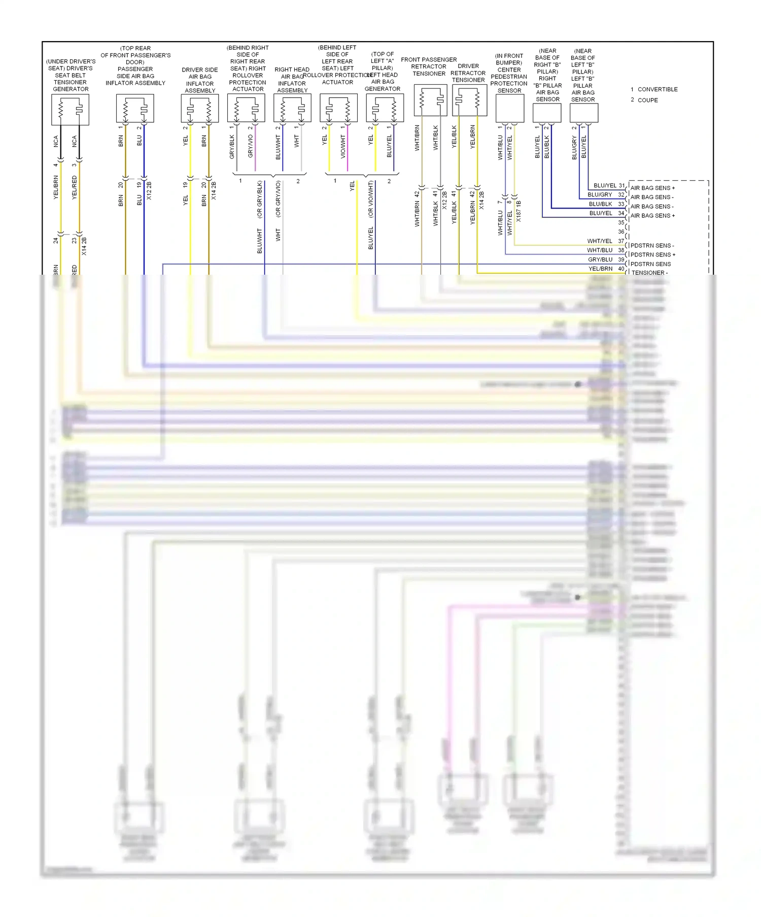 BMW M6 F06/F13/F12 (2012-2015) tensioner + triggering + triggering - wiring diagram  (1 of 1)