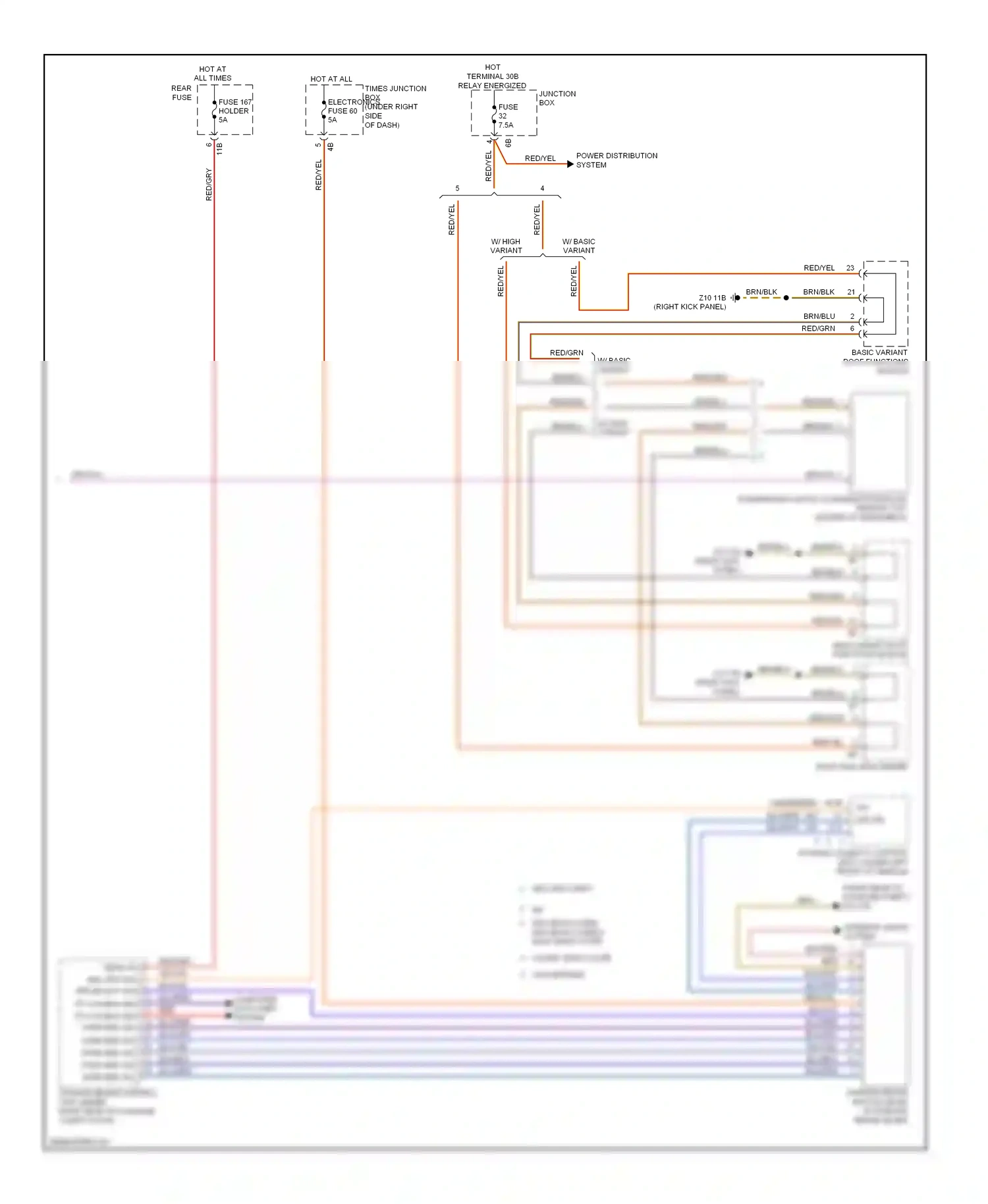 BMW M6 F06/F13/F12 (2012-2015) w/ basic variant wiring diagram  (1 of 3)