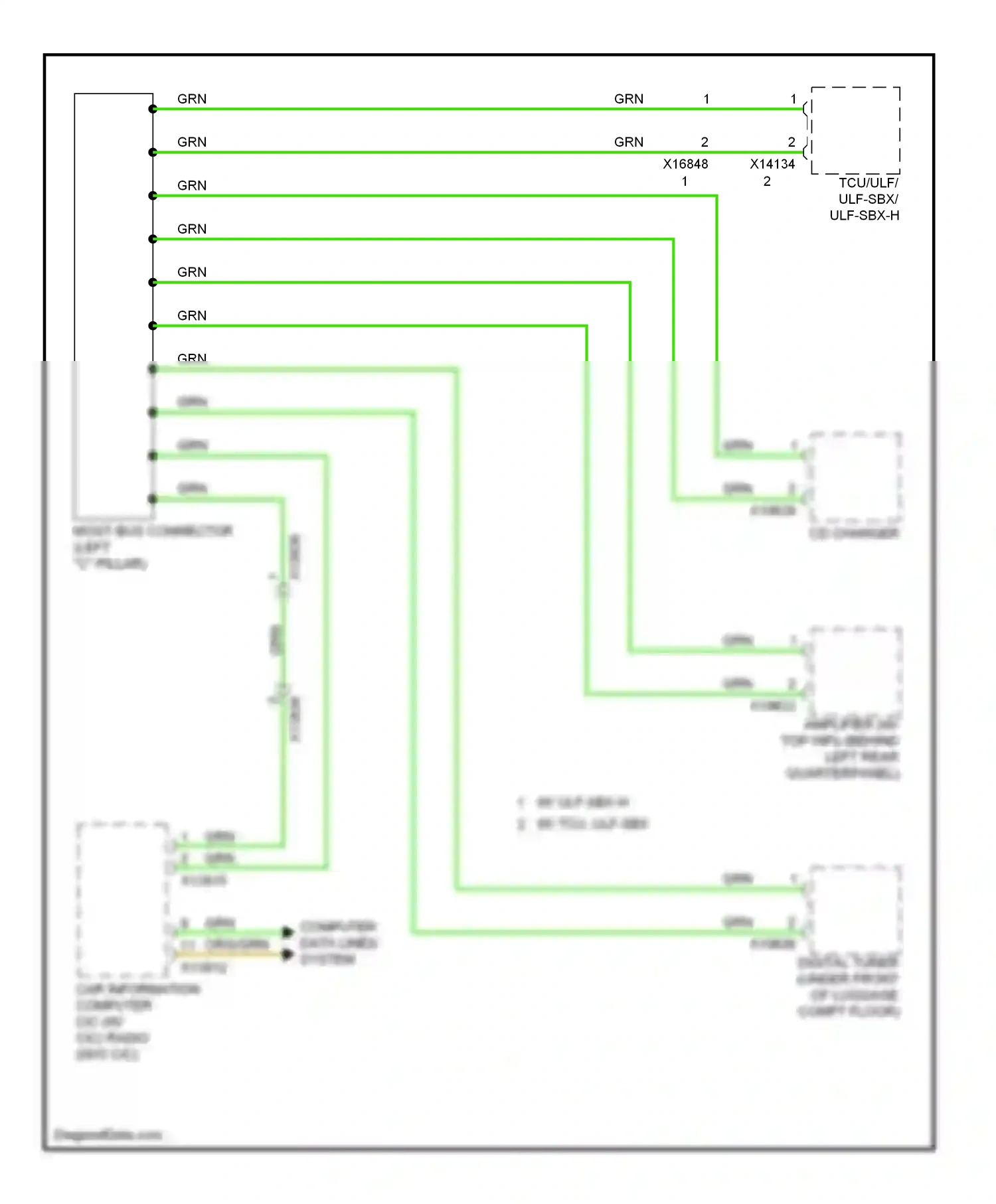 BMW X1 E84 facelift (2012-2015) computer data lines system wiring diagram  (46 of 56)
