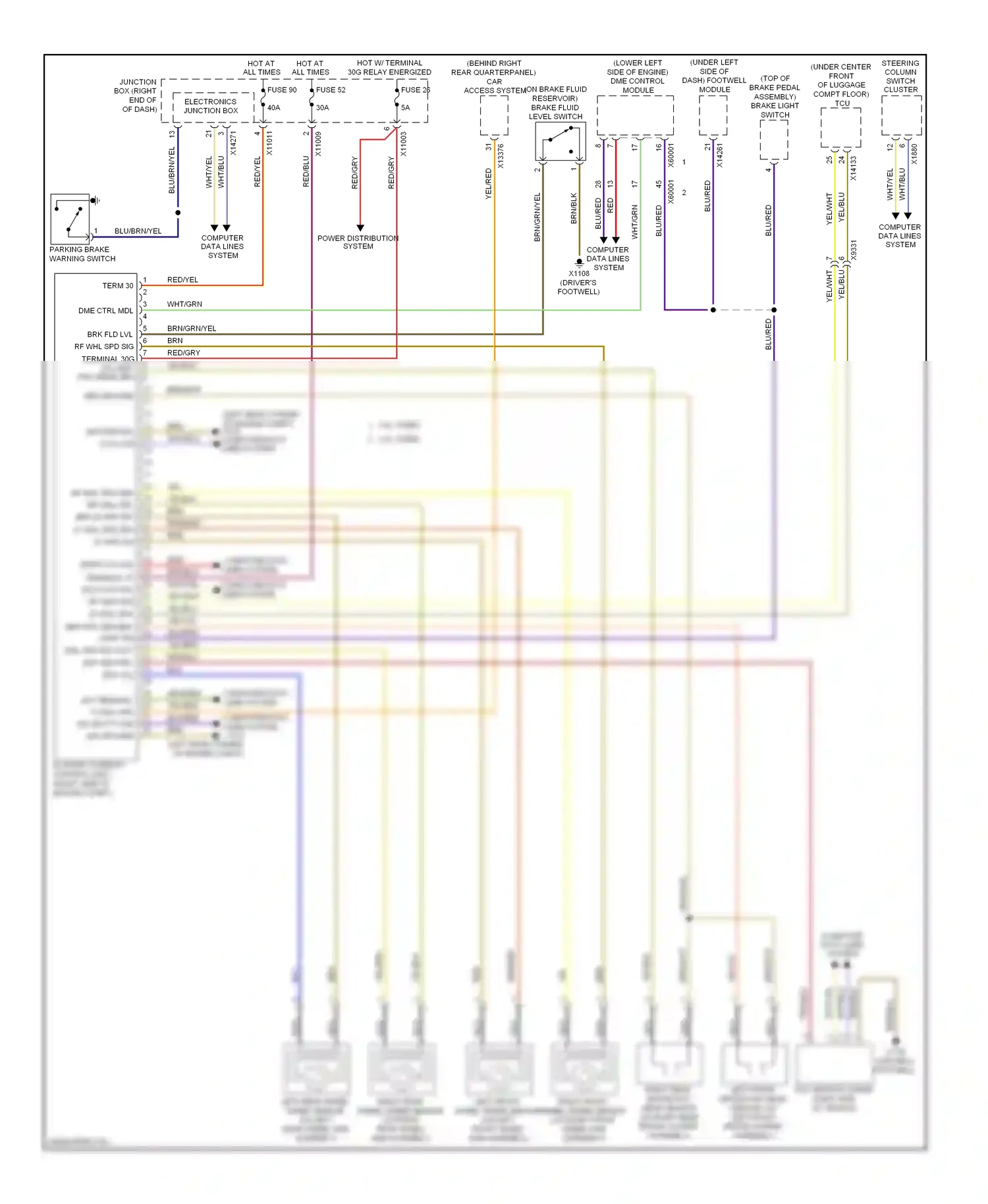 BMW X1 E84 facelift (2012-2015) computer data lines system wiring diagram  (3 of 56)