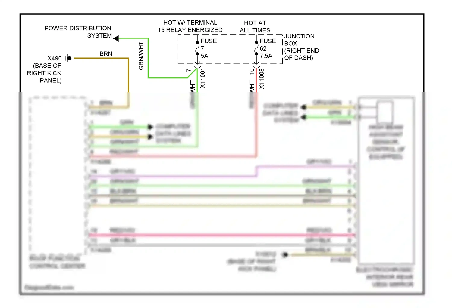 BMW X1 E84 facelift (2012-2015) computer data lines system wiring diagram  (31 of 56)