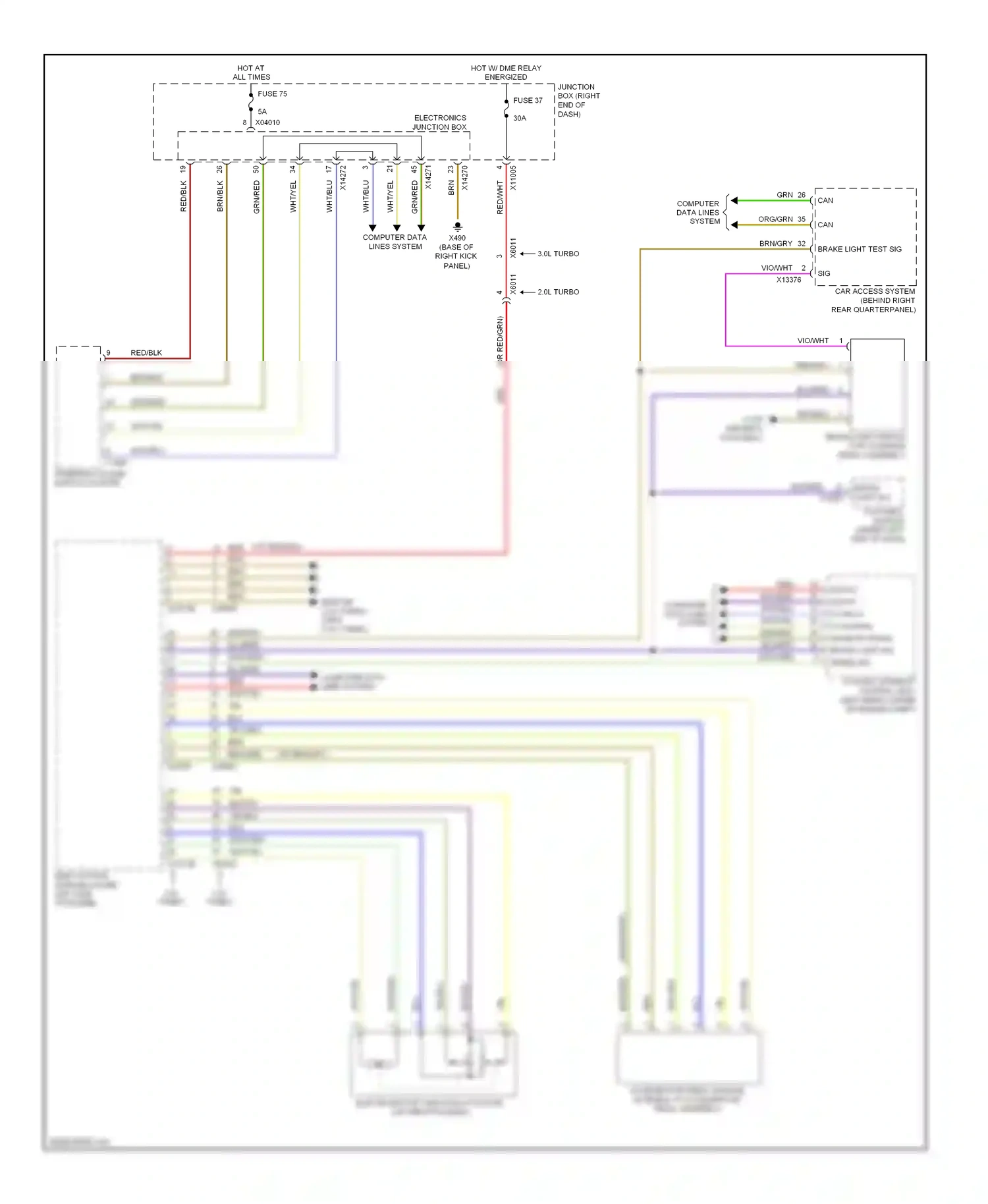 BMW X1 E84 facelift (2012-2015) computer data lines system wiring diagram  (10 of 56)