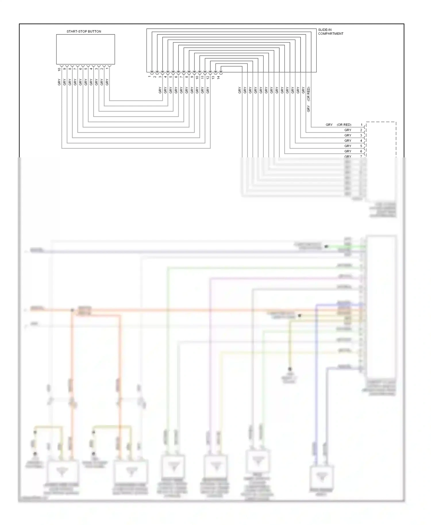 BMW X1 E84 facelift (2012-2015) driver's side outer door handle electronic module wiring diagram  (1 of 1)