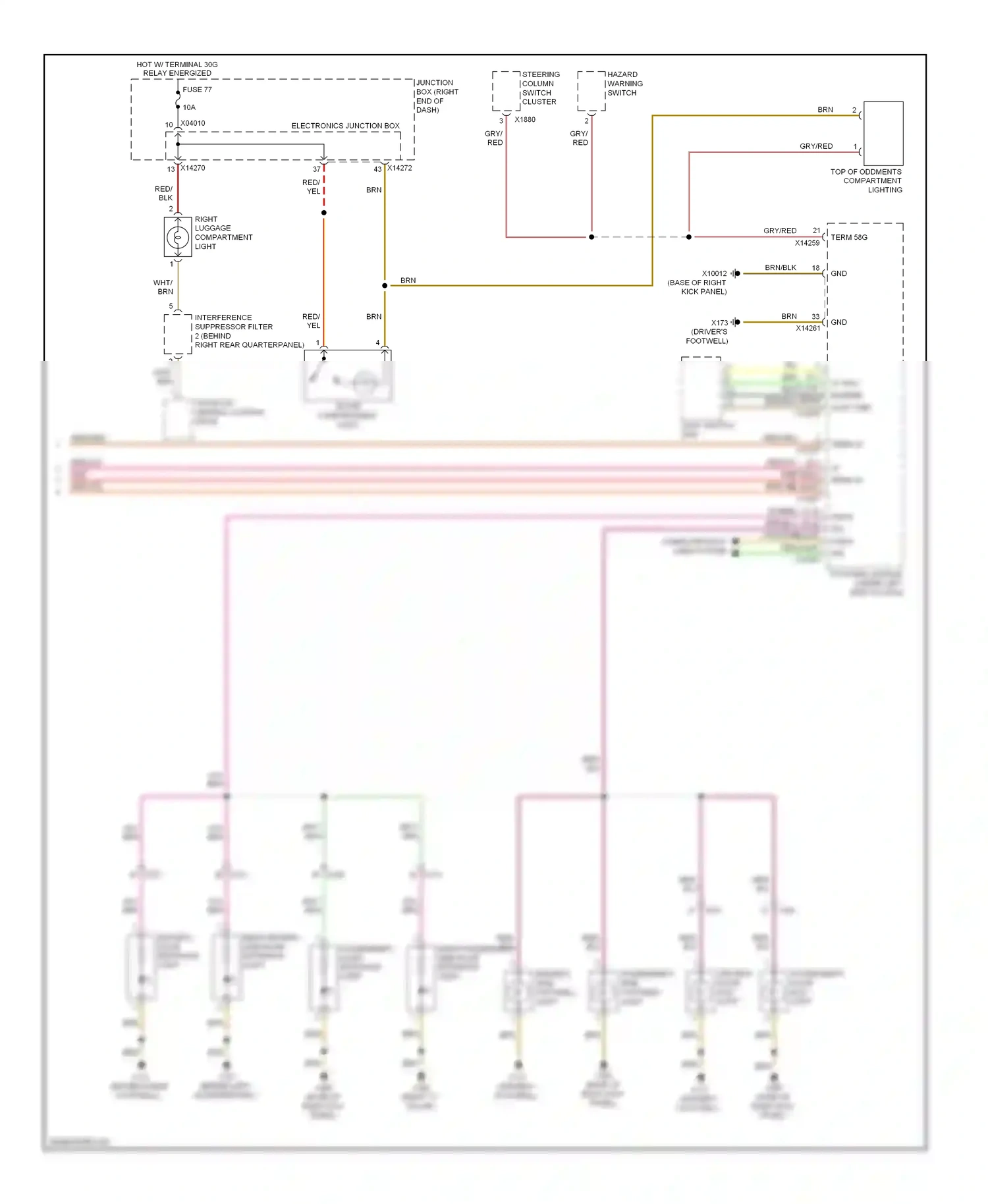 BMW X1 E84 facelift (2012-2015) electronics junction box wiring diagram  (12 of 29)