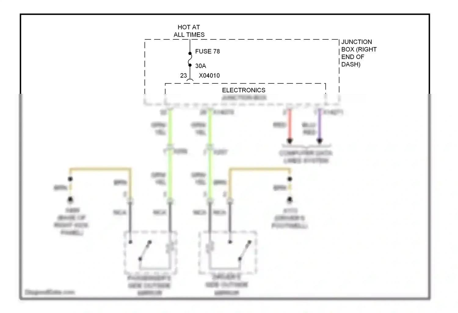 BMW X1 E84 facelift (2012-2015) electronics junction box wiring diagram  (7 of 29)
