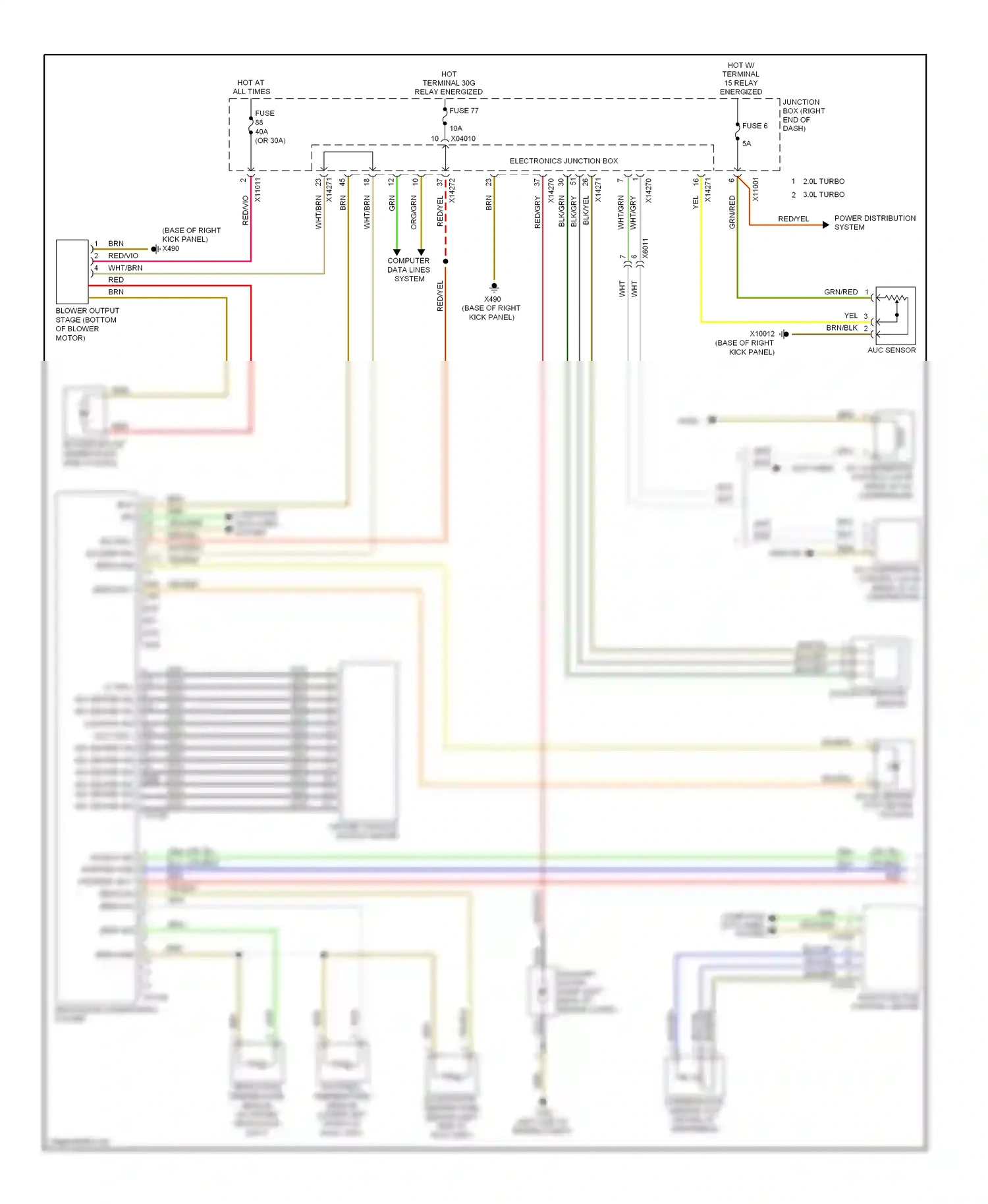 BMW X1 E84 facelift (2012-2015) electronics junction box wiring diagram  (2 of 29)