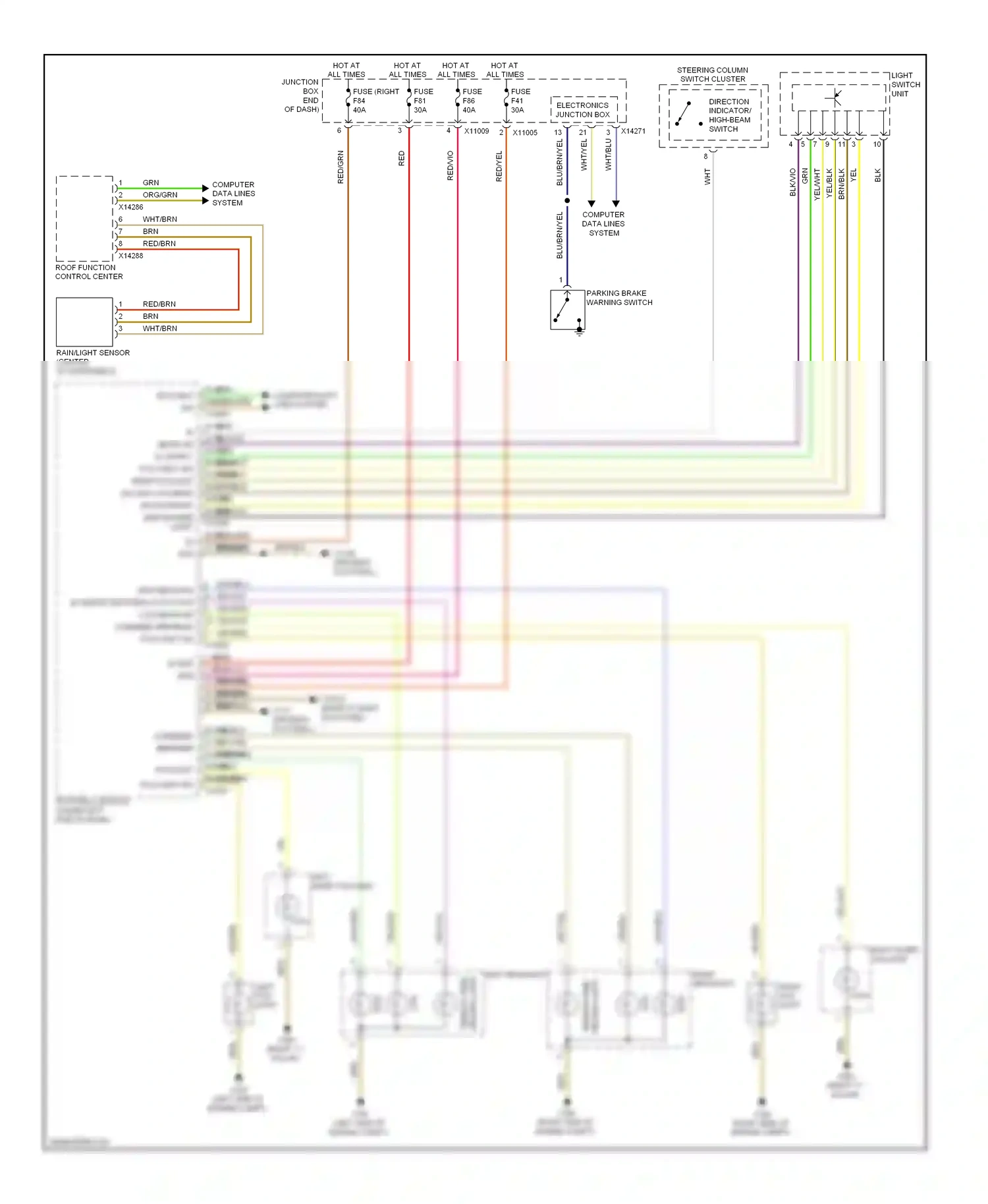 BMW X1 E84 facelift (2012-2015) electronics junction box wiring diagram  (13 of 29)
