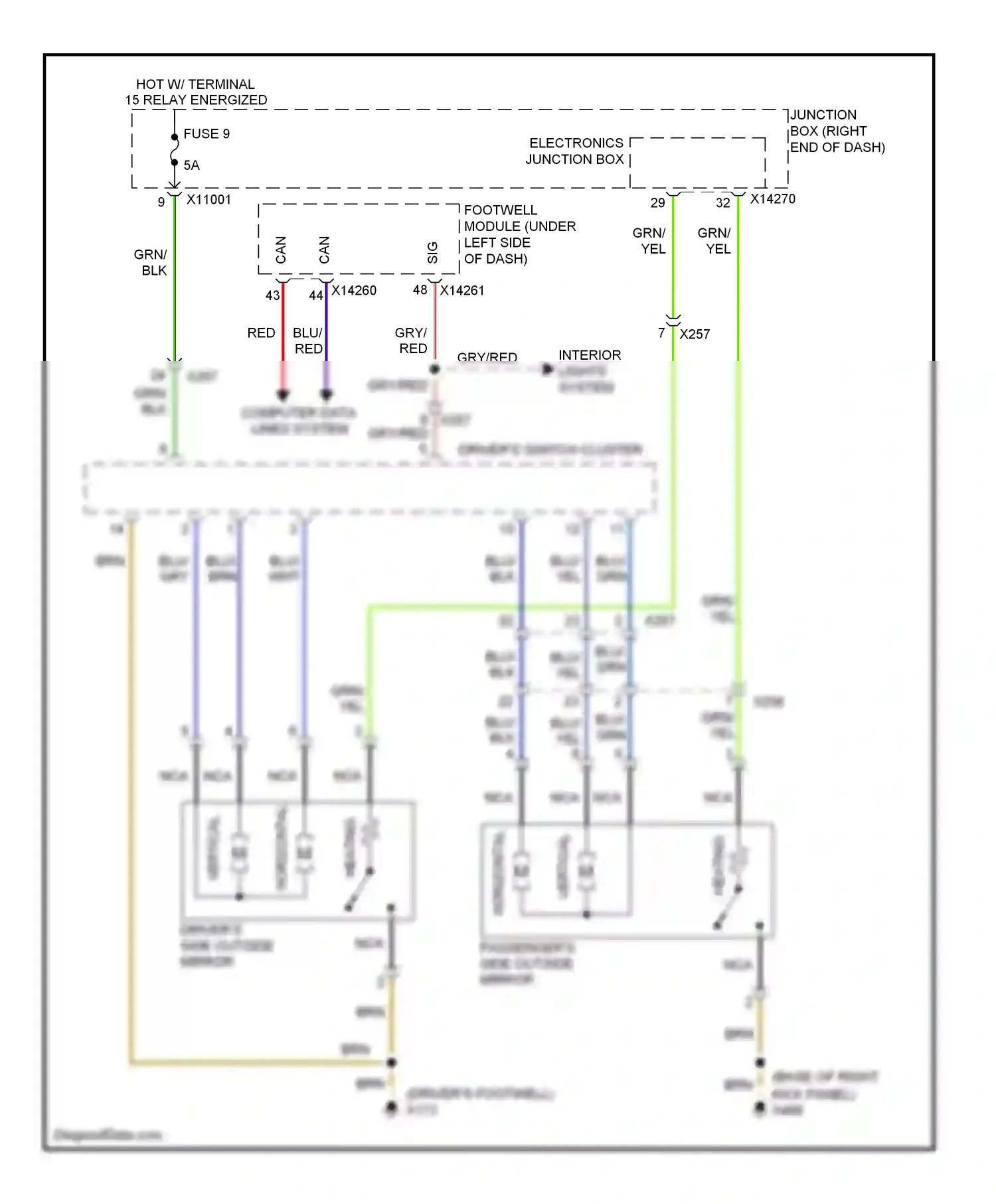 BMW X1 E84 facelift (2012-2015) electronics junction box wiring diagram  (17 of 29)