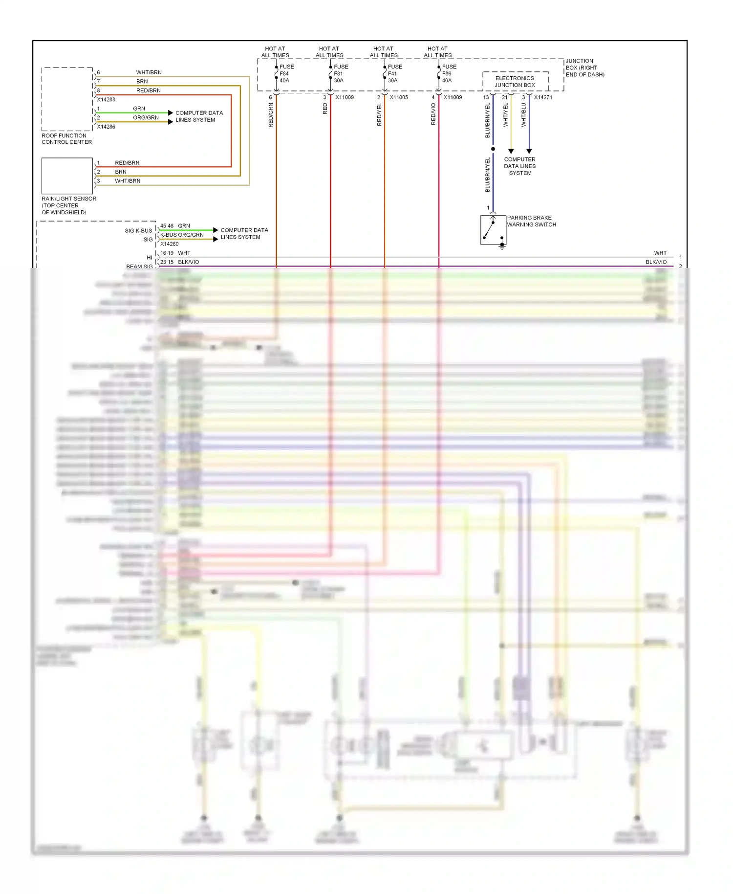 BMW X1 E84 facelift (2012-2015) electronics junction box wiring diagram  (14 of 29)