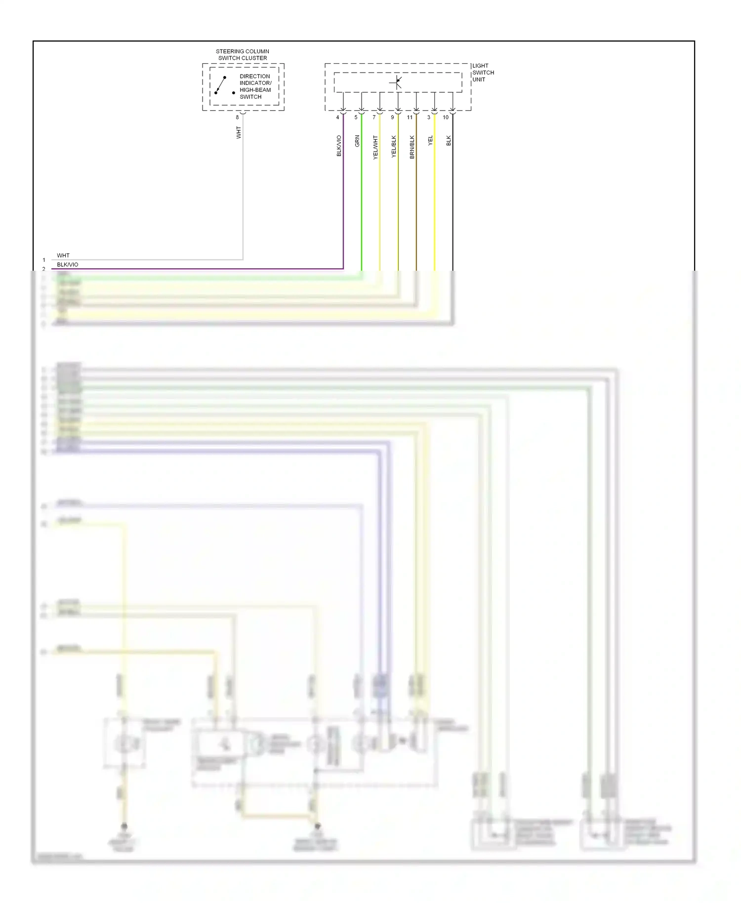 BMW X1 E84 facelift (2012-2015) light switch unit wiring diagram  (5 of 6)
