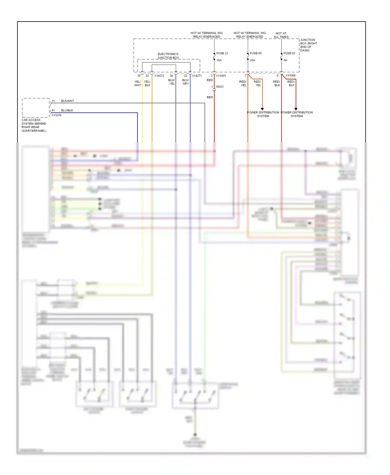 BMW X1 E84 facelift (2012-2015) right multi-function steering wheel switch block wiring diagram  (1 of 1)