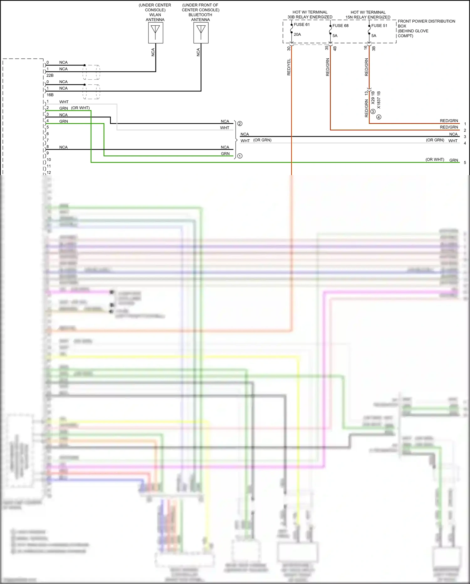 BMW X1 F48 facelift (2019-2023) basic version wiring diagram  (1 of 14)