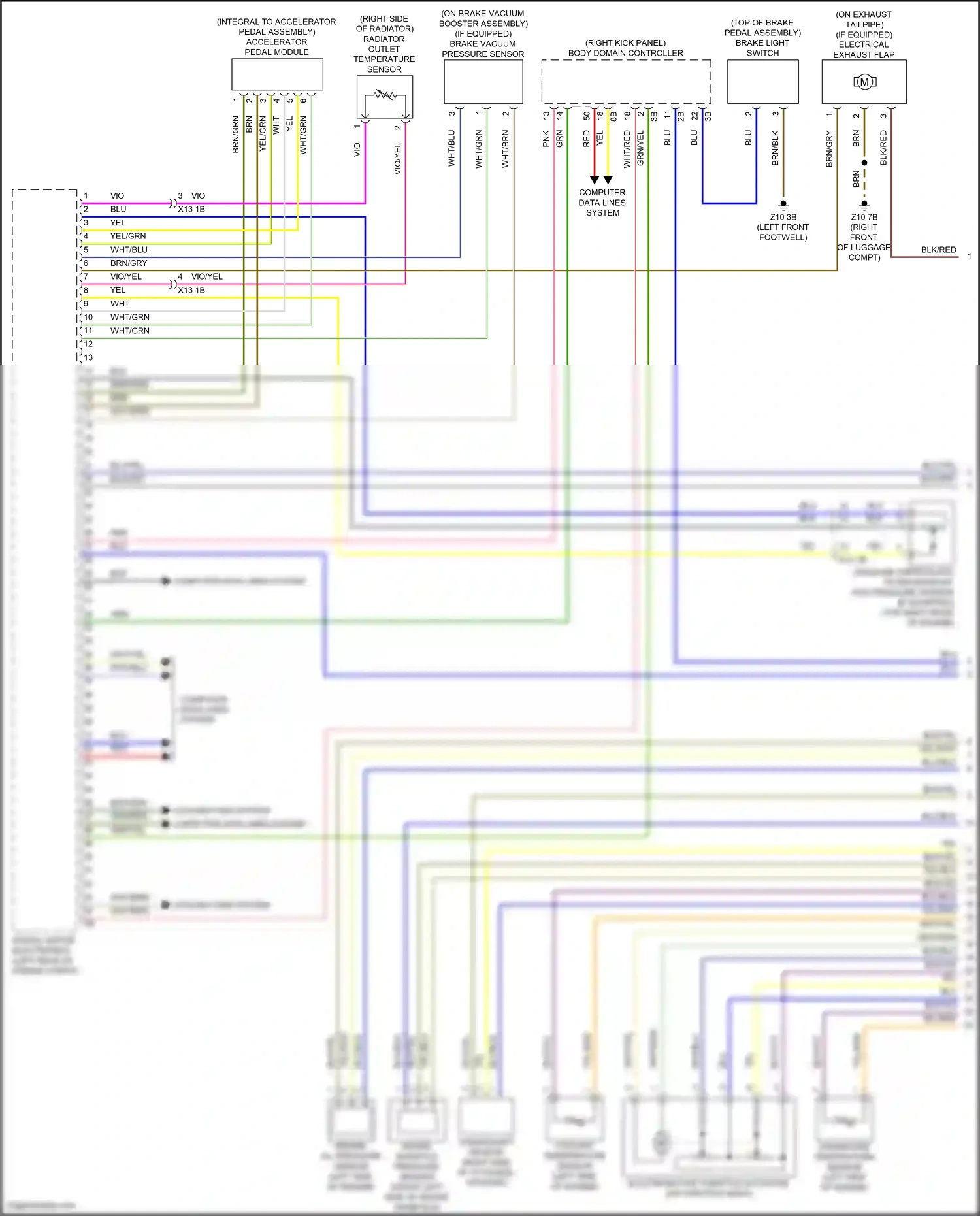 BMW X1 F48 facelift (2019-2023) computer data lines system wiring diagram  (66 of 69)