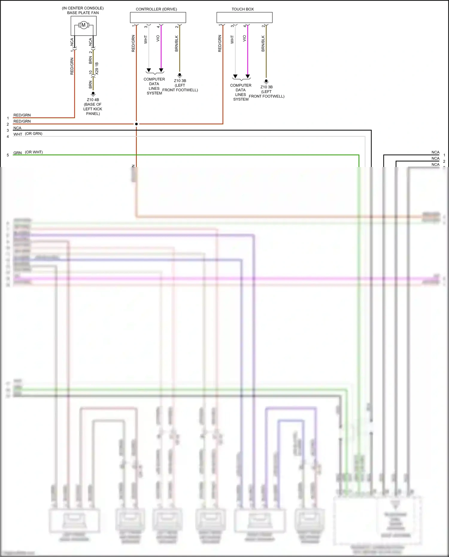 BMW X1 F48 facelift (2019-2023) computer data lines system wiring diagram  (22 of 69)