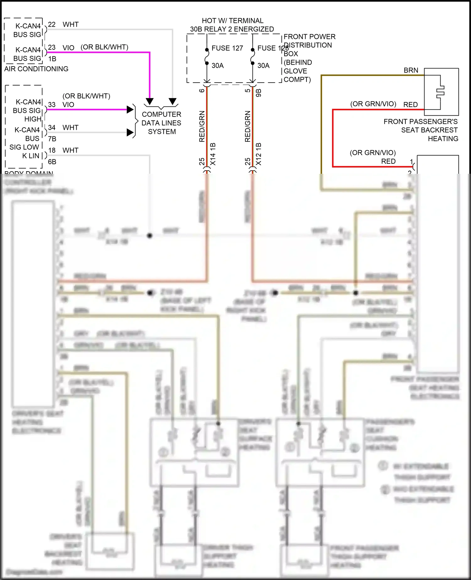 BMW X1 F48 facelift (2019-2023) computer data lines system wiring diagram  (15 of 69)
