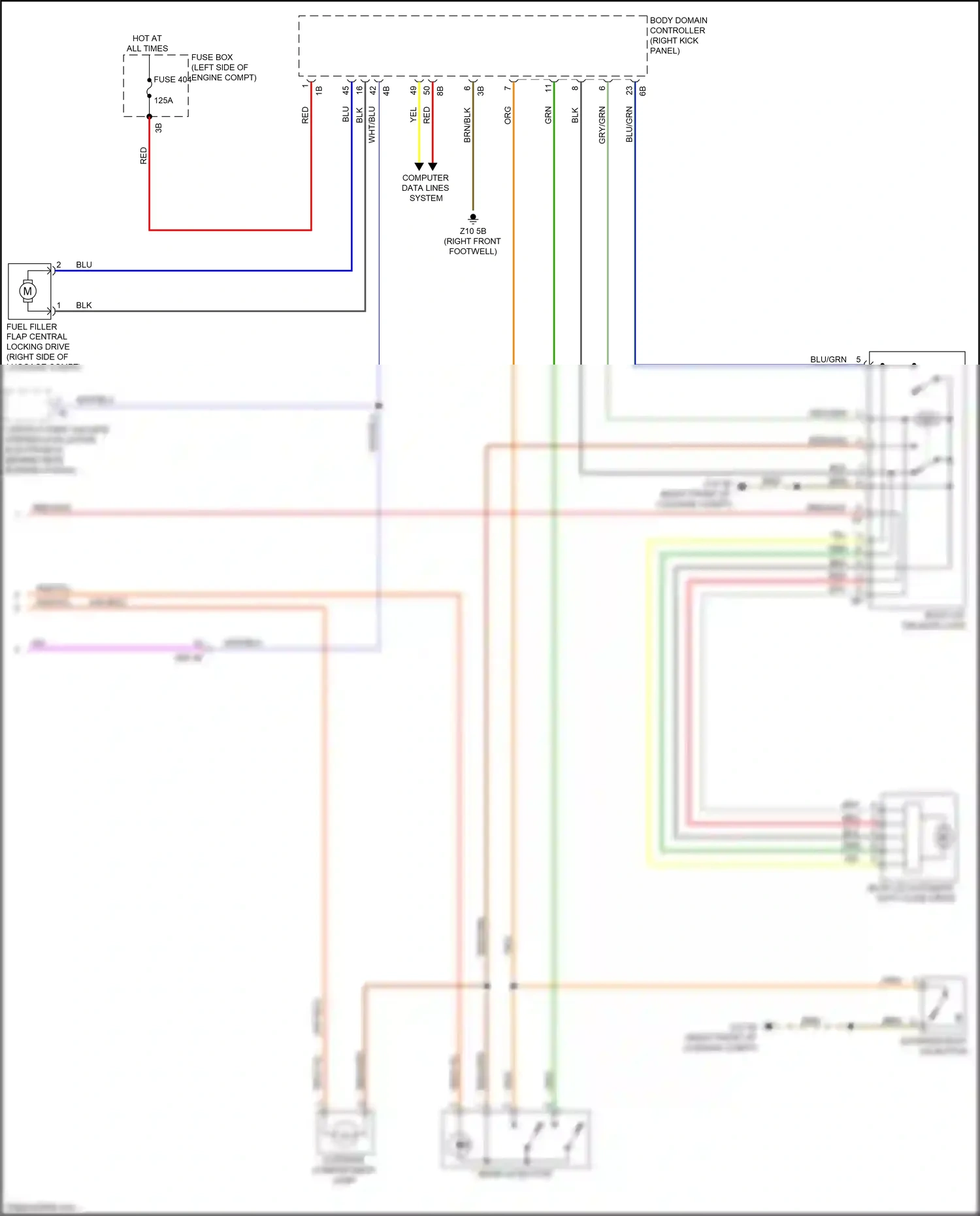 BMW X1 F48 facelift (2019-2023) computer data lines system wiring diagram  (20 of 69)