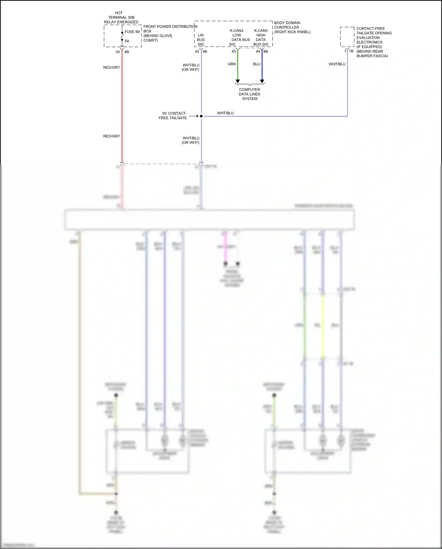BMW X1 F48 facelift (2019-2023) computer data lines system wiring diagram  (17 of 69)