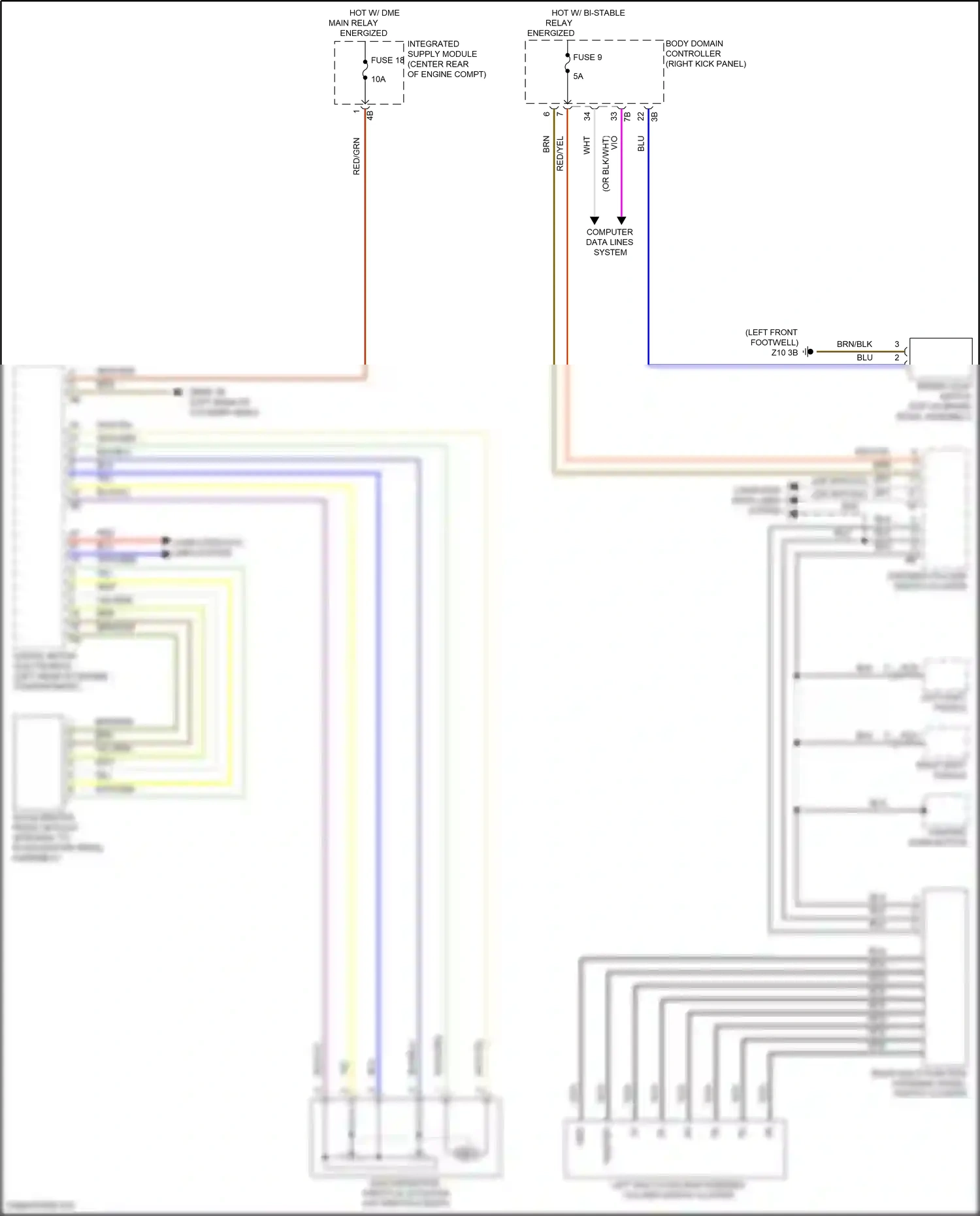BMW X1 F48 facelift (2019-2023) computer data lines system wiring diagram  (41 of 69)