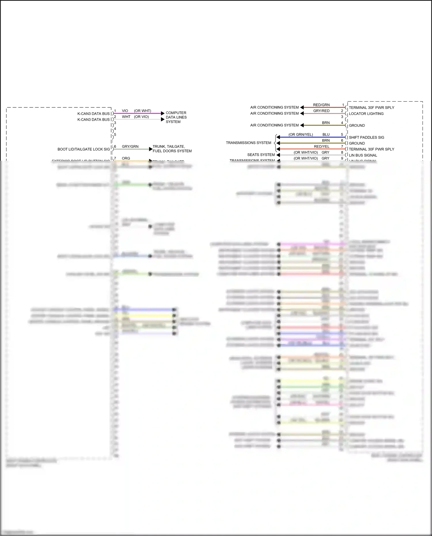 BMW X1 F48 facelift (2019-2023) computer data lines system wiring diagram  (36 of 69)