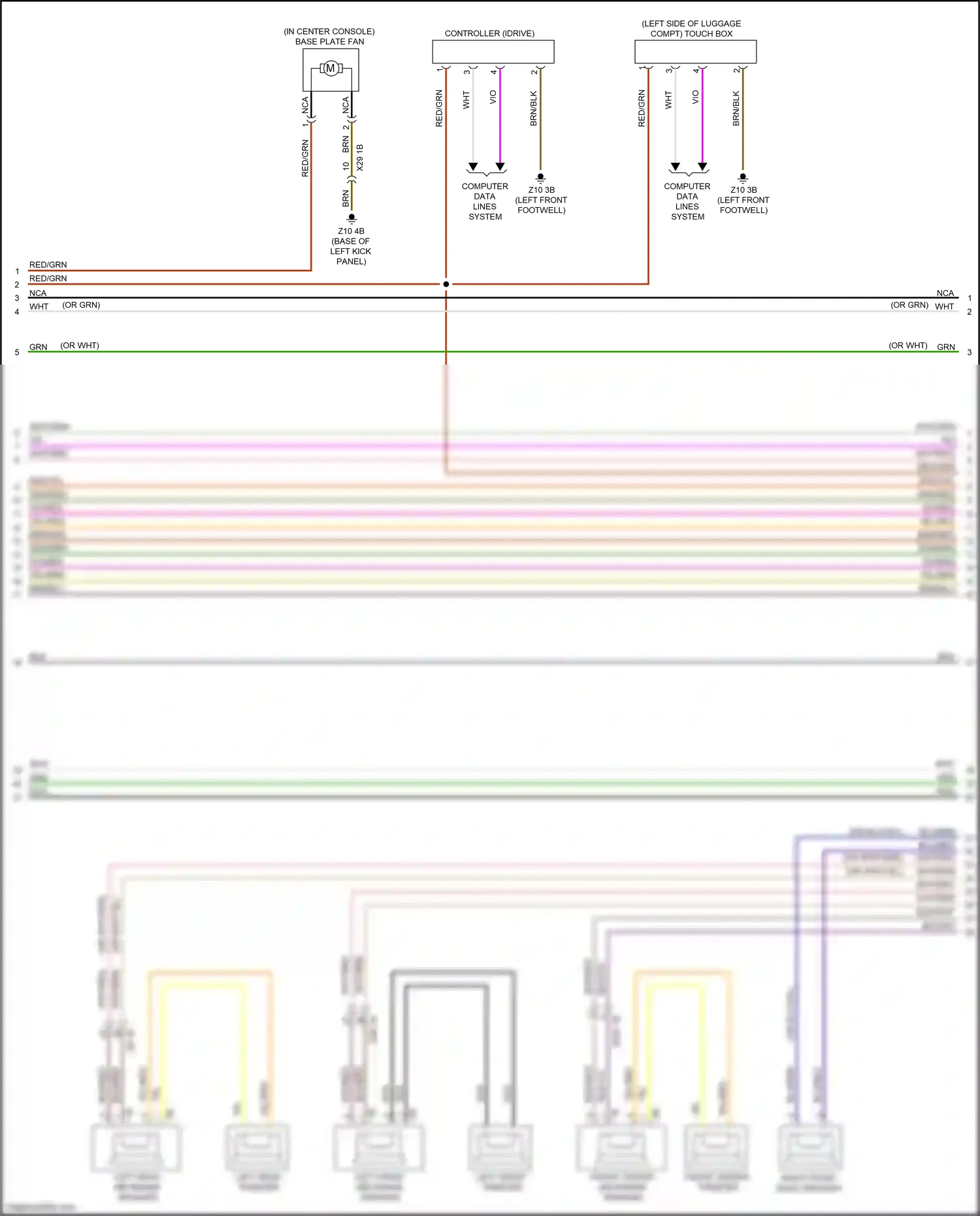 BMW X1 F48 facelift (2019-2023) computer data lines system wiring diagram  (28 of 69)