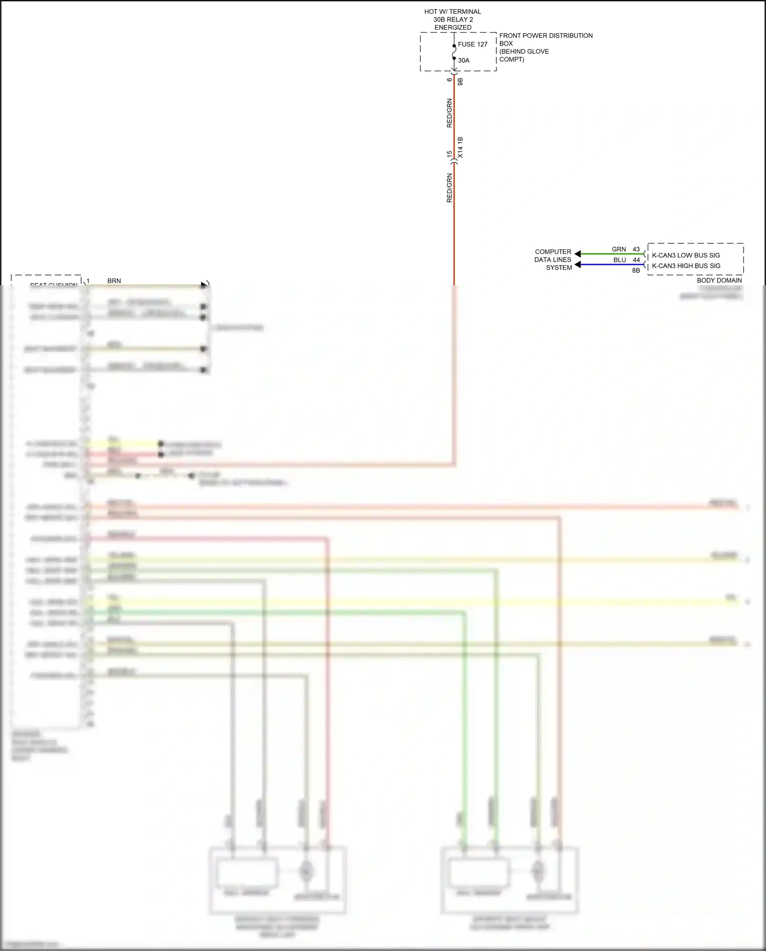 BMW X1 F48 facelift (2019-2023) computer data lines system wiring diagram  (3 of 69)
