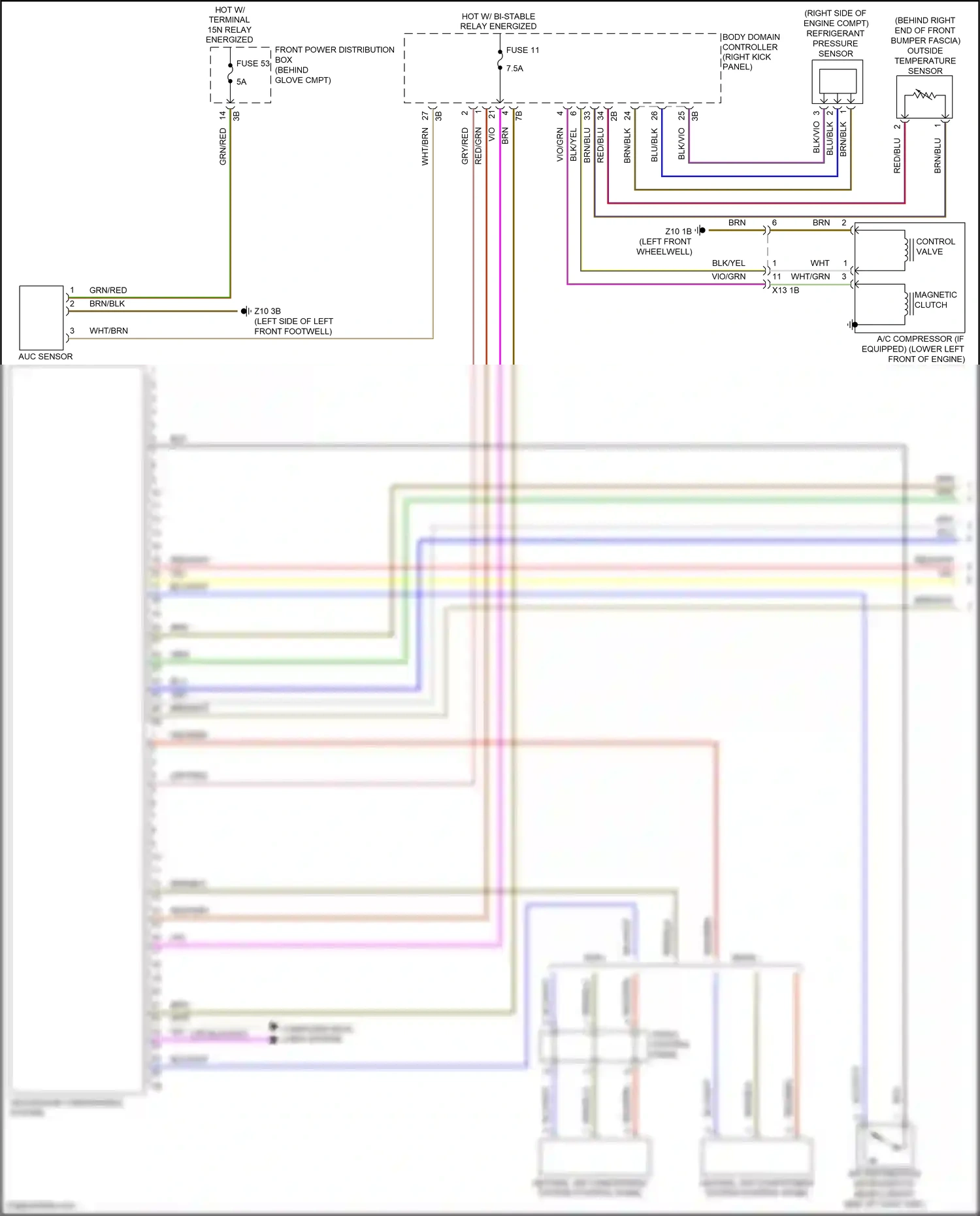 BMW X1 F48 (2015-2019) auc sensor wiring diagram  (1 of 3)