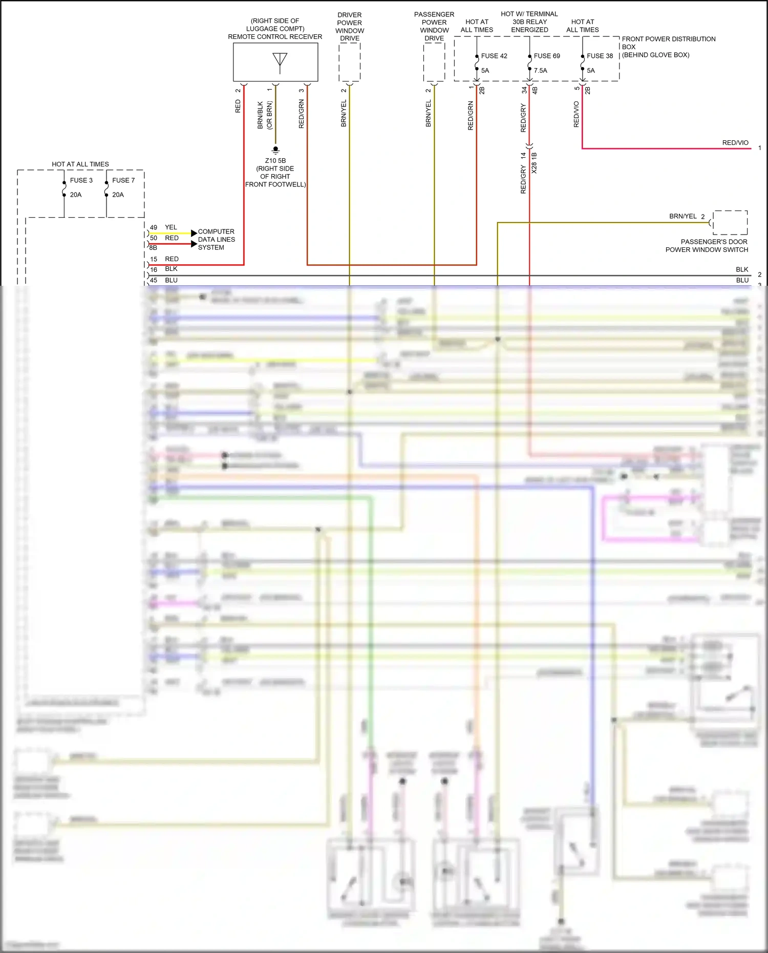 BMW X1 F48 (2015-2019) computer data lines system wiring diagram  (48 of 70)