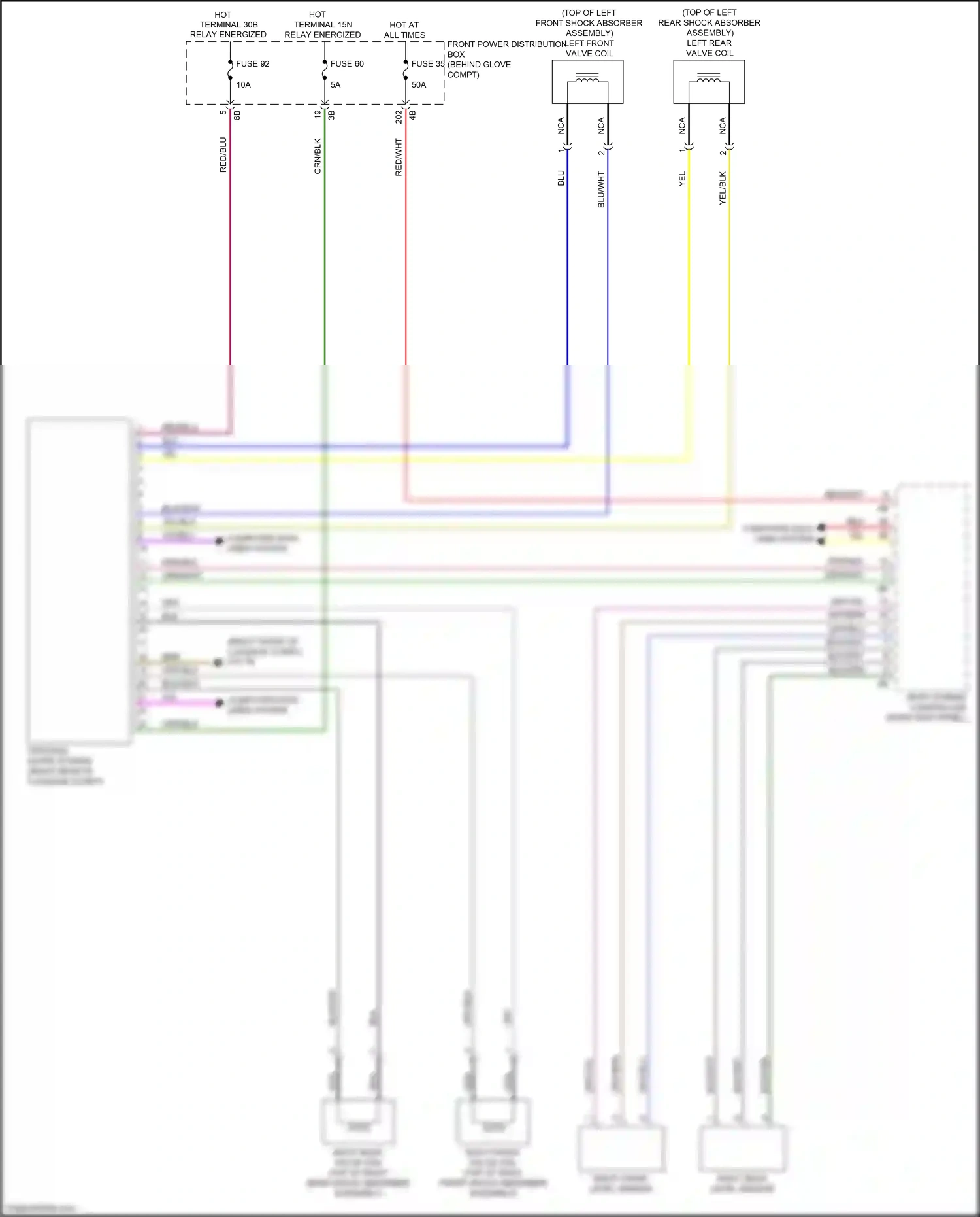 BMW X1 F48 (2015-2019) right front level sensor wiring diagram  (1 of 1)