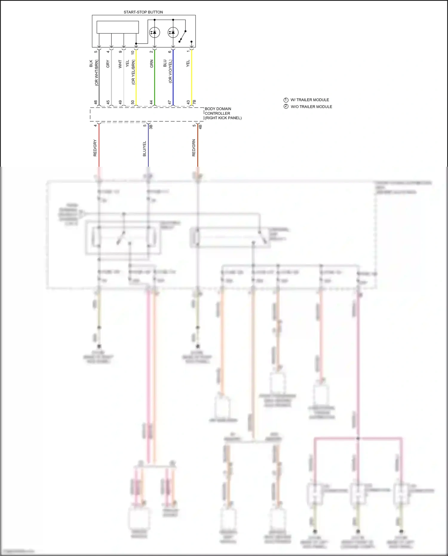 BMW X1 F48 (2015-2019) start-stop button wiring diagram  (2 of 3)