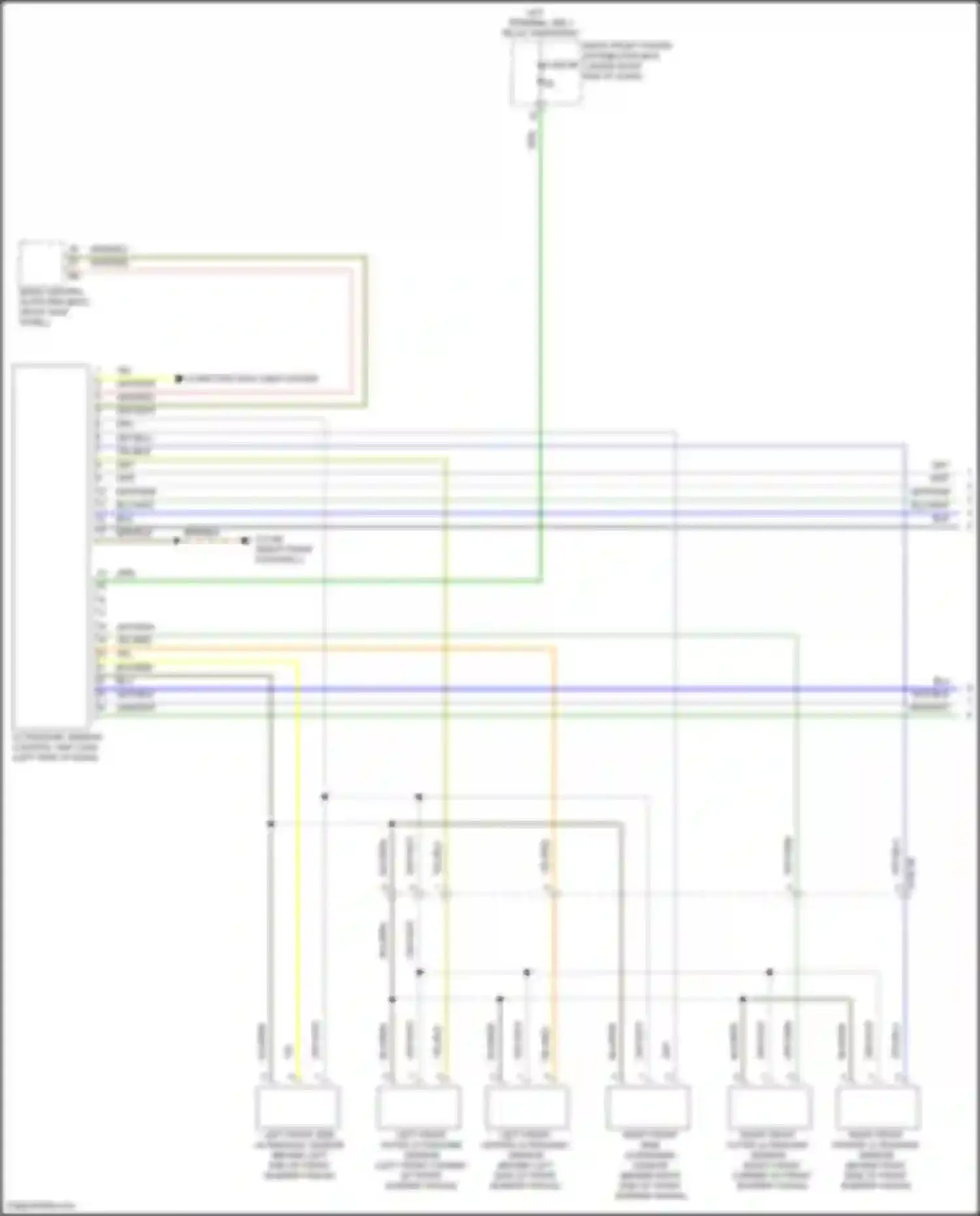 X1 BMW U11/U12 (2022-2024): Parking assistant circuit, w/o surround view camera (1 of 2)