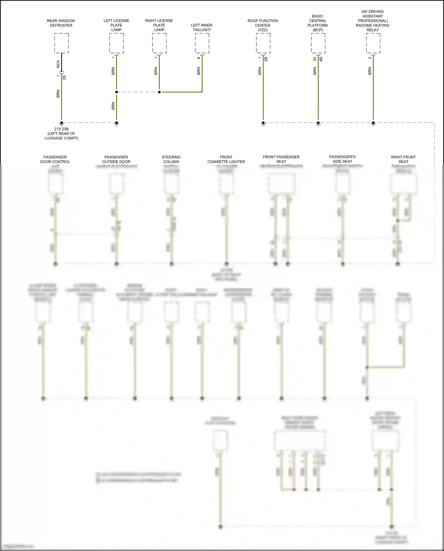 BMW X1 U11/U12 (2022-2024) outer tailgate button wiring diagram  (2 of 4)