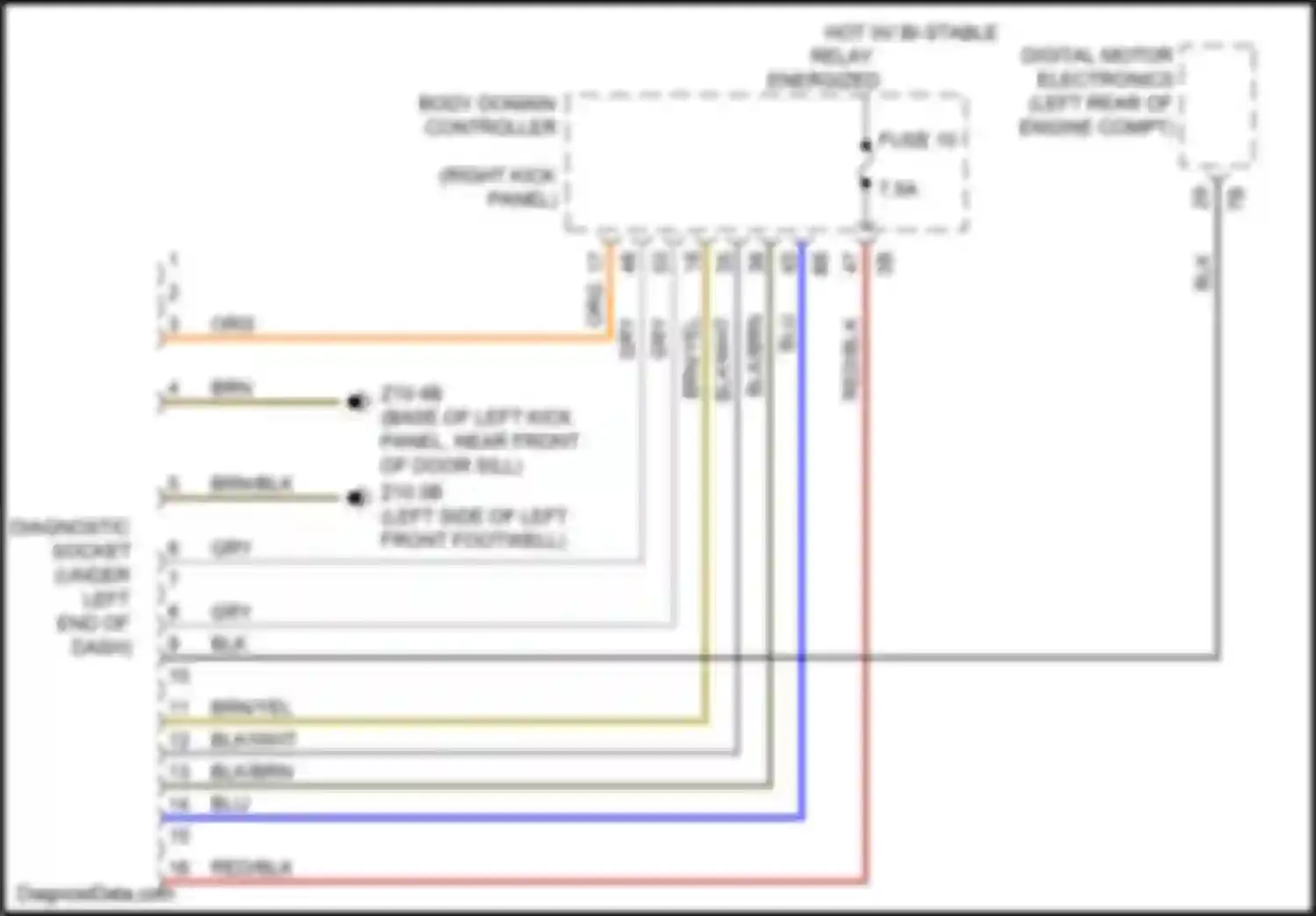 Wiring diagram body domain controller for BMW X2 F39 (2017-2023) (2 of 31)