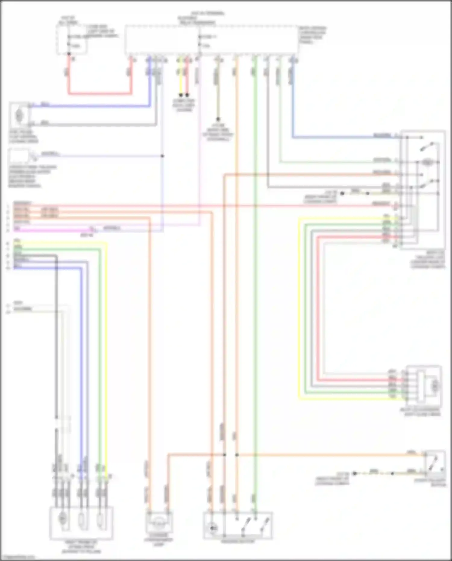 Wiring diagram fuel filler flap central locking drive for BMW X2 F39 (2017-2023) (3 of 3)
