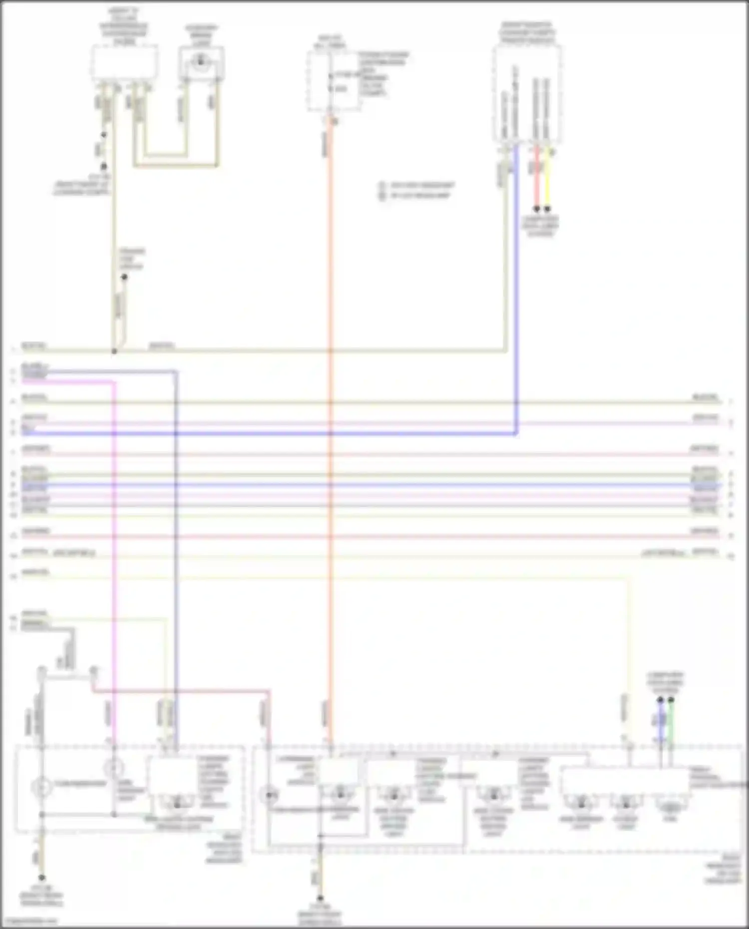 Wiring diagram right frontal light electronics for BMW X2 F39 (2017-2023) (1 of 2)