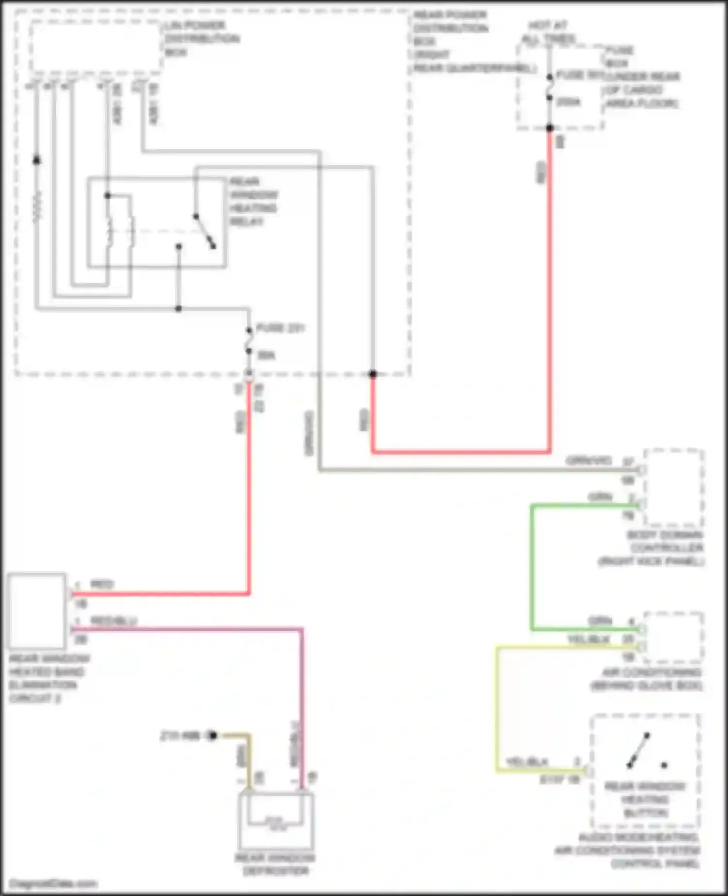 X3 M BMW F97 facelift (2021-2024): Rear defogger circuit