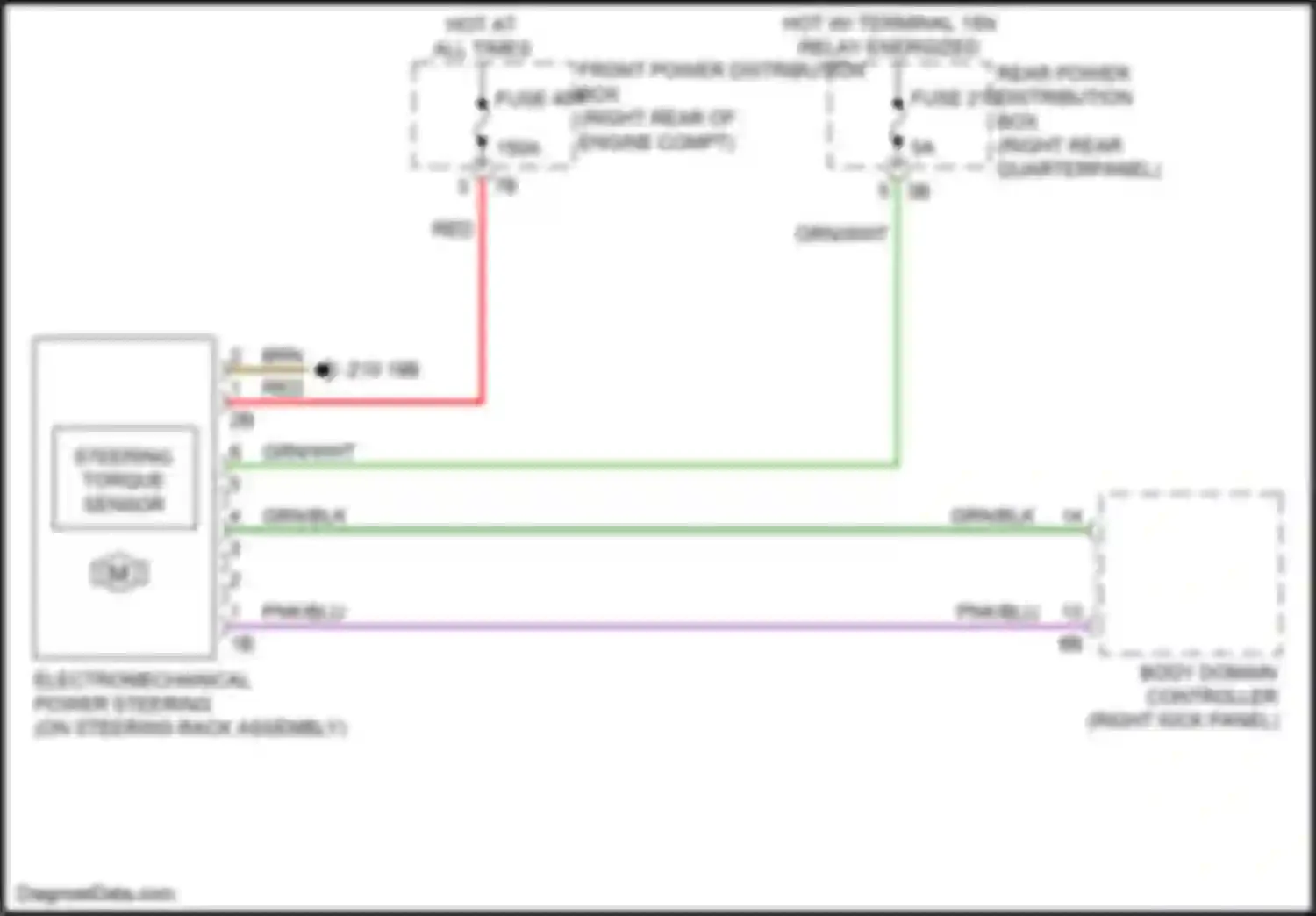 X3 M BMW F97 facelift (2021-2024): Electronic power steering circuit