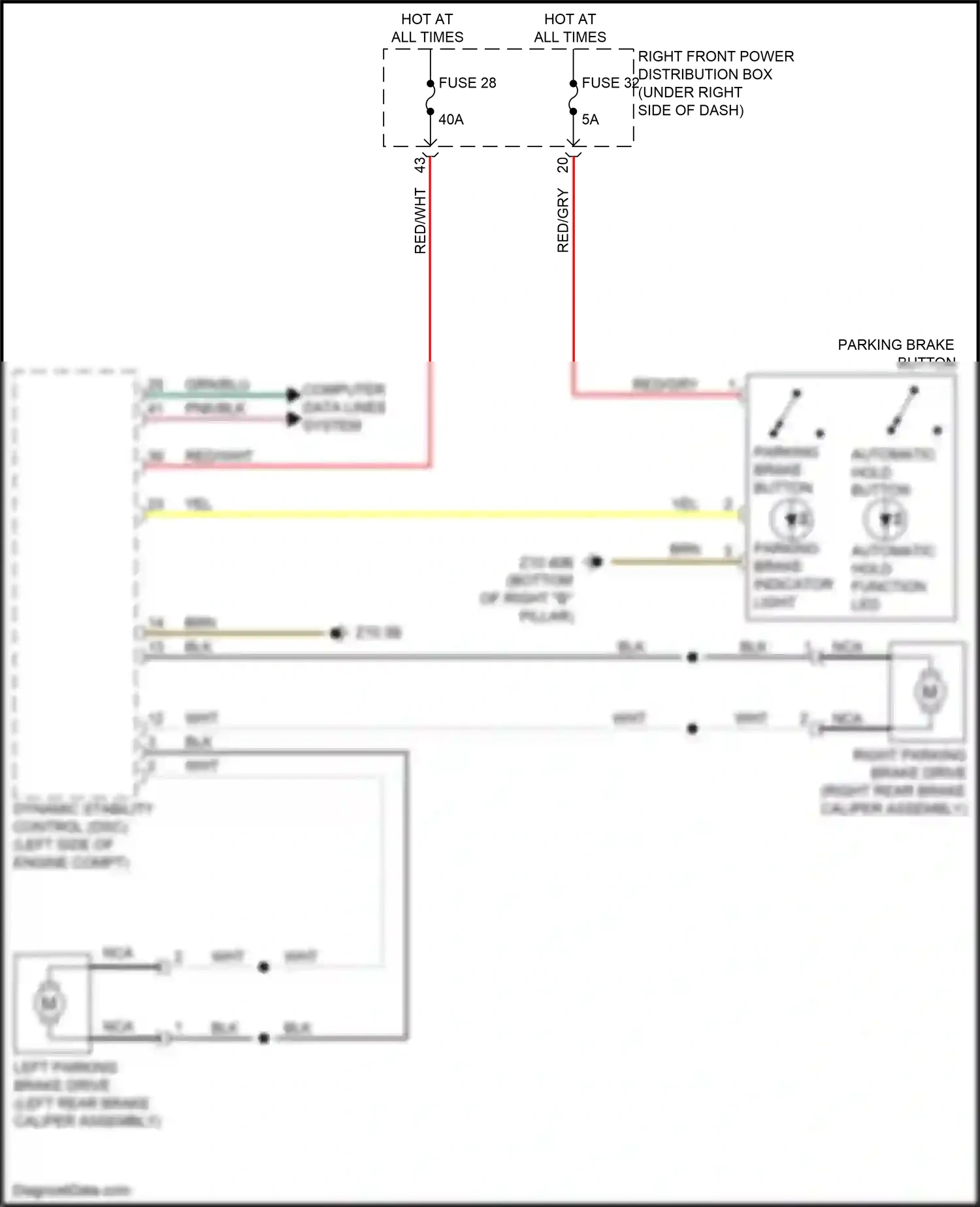 Wiring diagram automatic hold function led for BMW X3 M F97 facelift (2021-2024) (2 of 2)