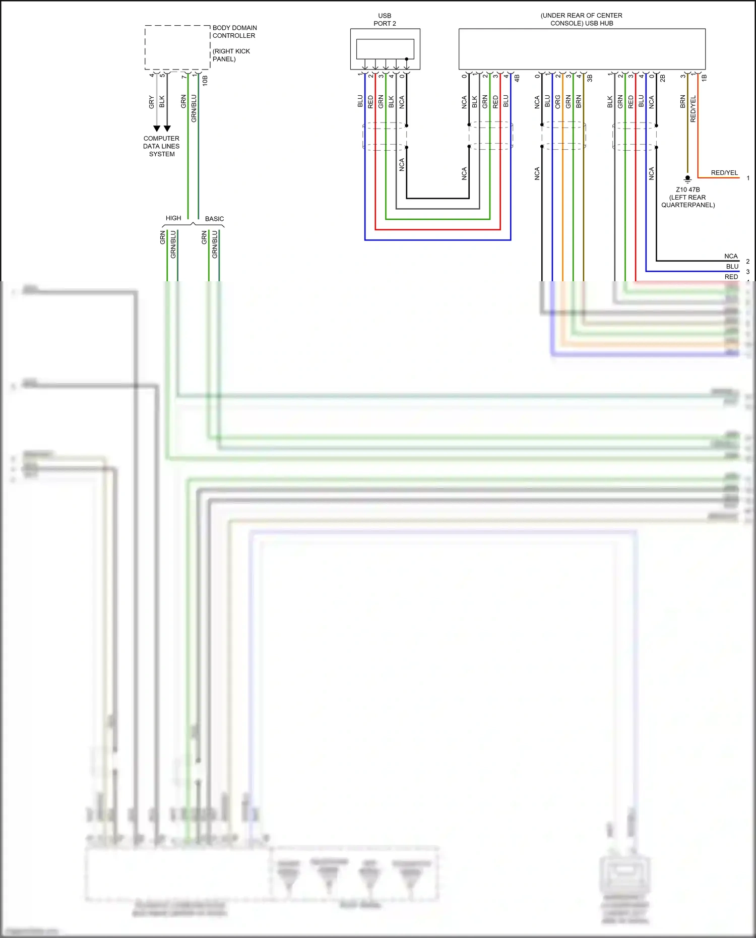 BMW X3 M F97 facelift (2021-2024) basic wiring diagram  (5 of 18)