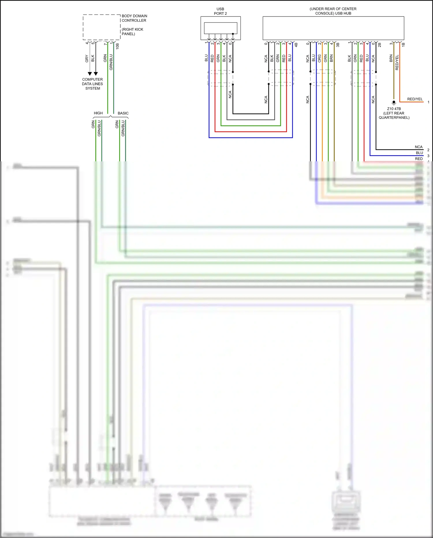 Wiring diagram body domain controller for BMW X3 M F97 facelift (2021-2024) (26 of 48)