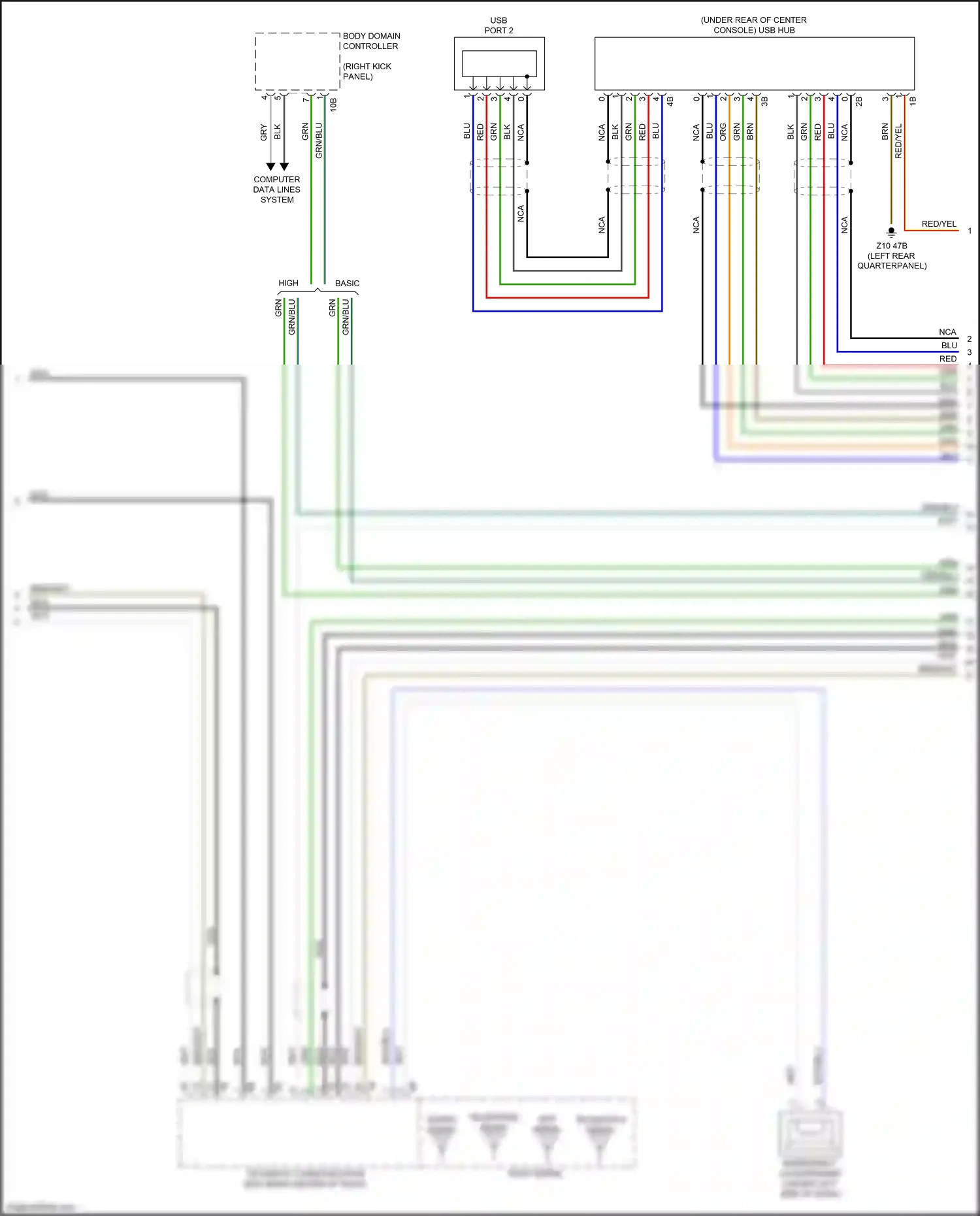 Wiring diagram body domain controller for BMW X3 M F97 facelift (2021-2024) (29 of 48)